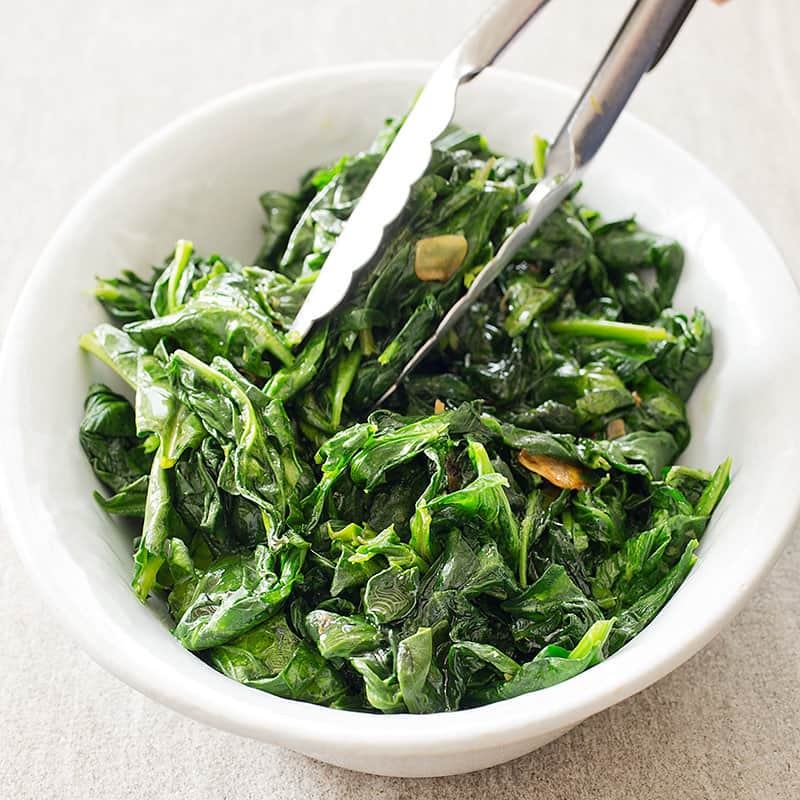 Sauteed Garlic-Lemon Spinach