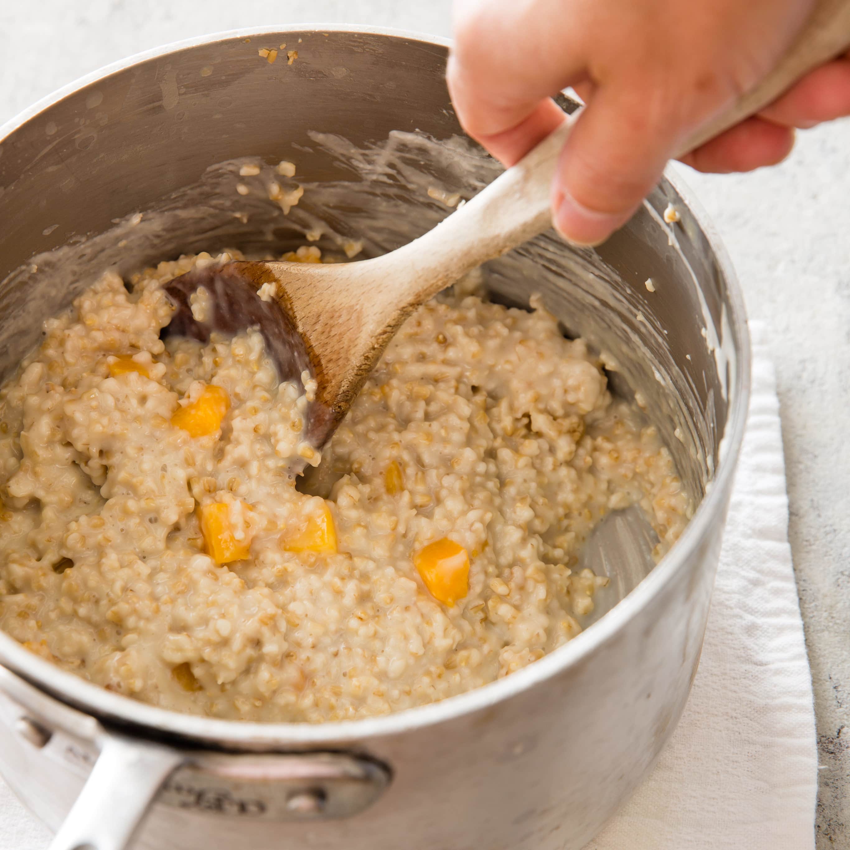 Peaches and "Cream" Oatmeal | America's Test Kitchen