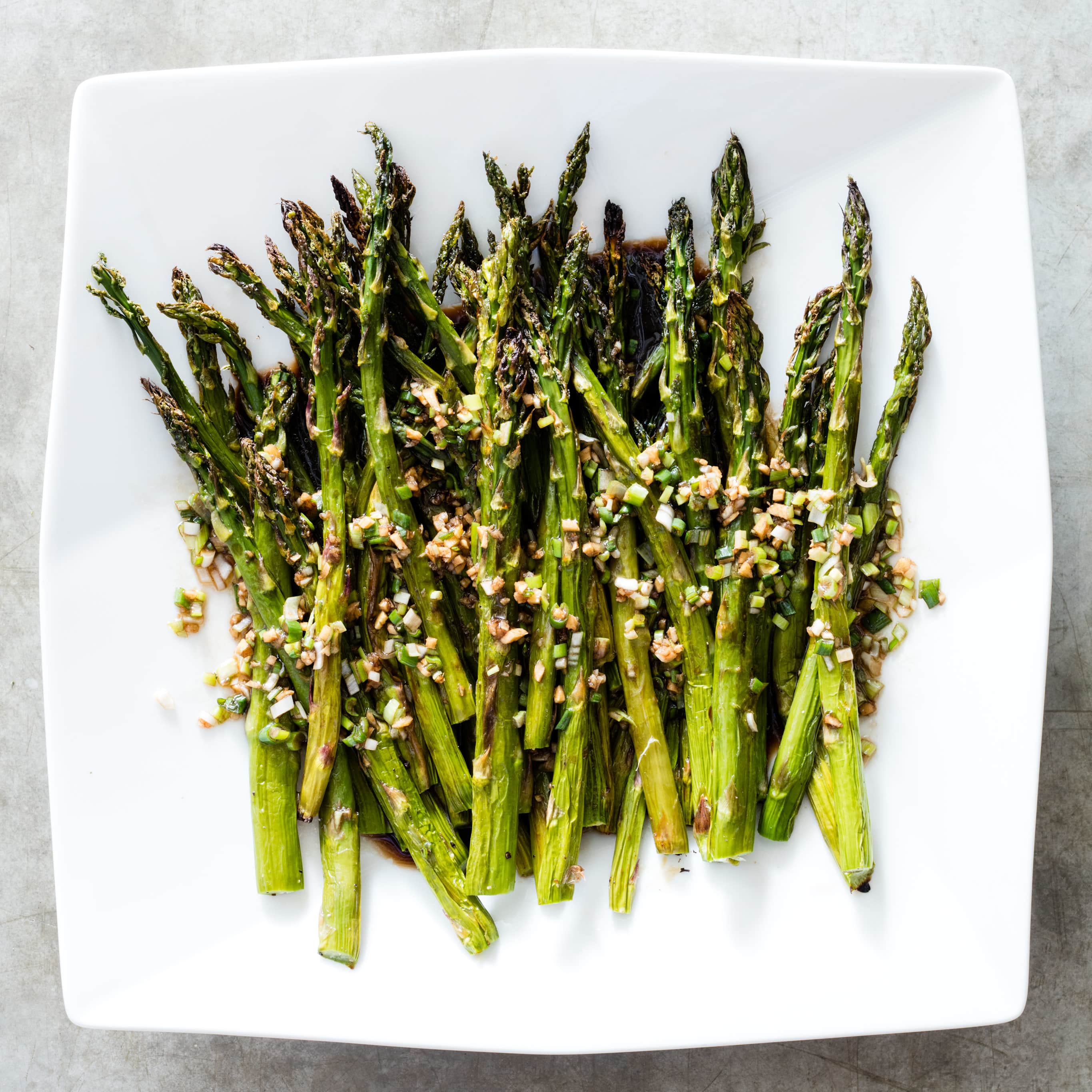 Broiled Asparagus with Soy-Ginger Vinaigrette
