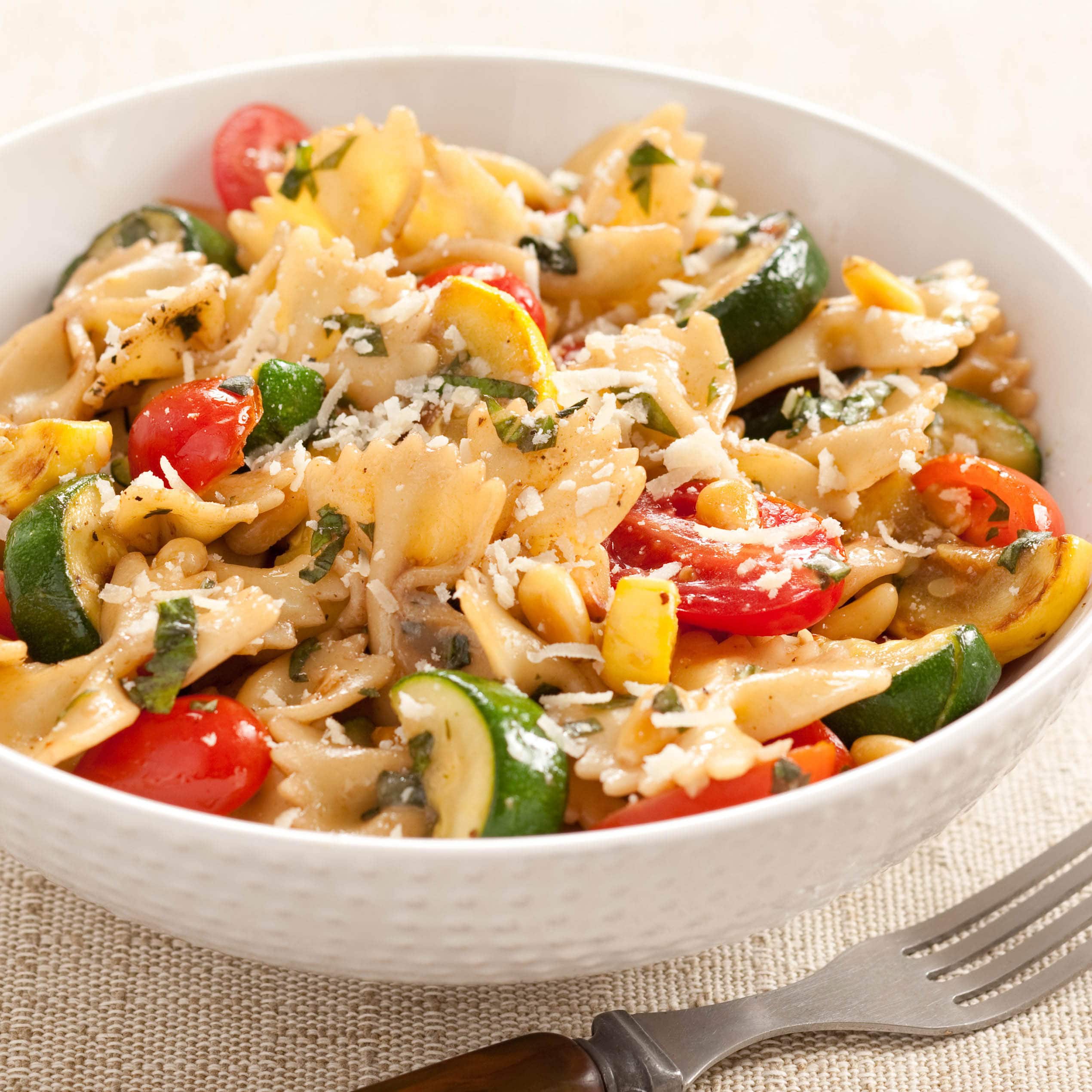 Pasta and Squash with Tomatoes, Olives, and Feta | America's Test Kitchen