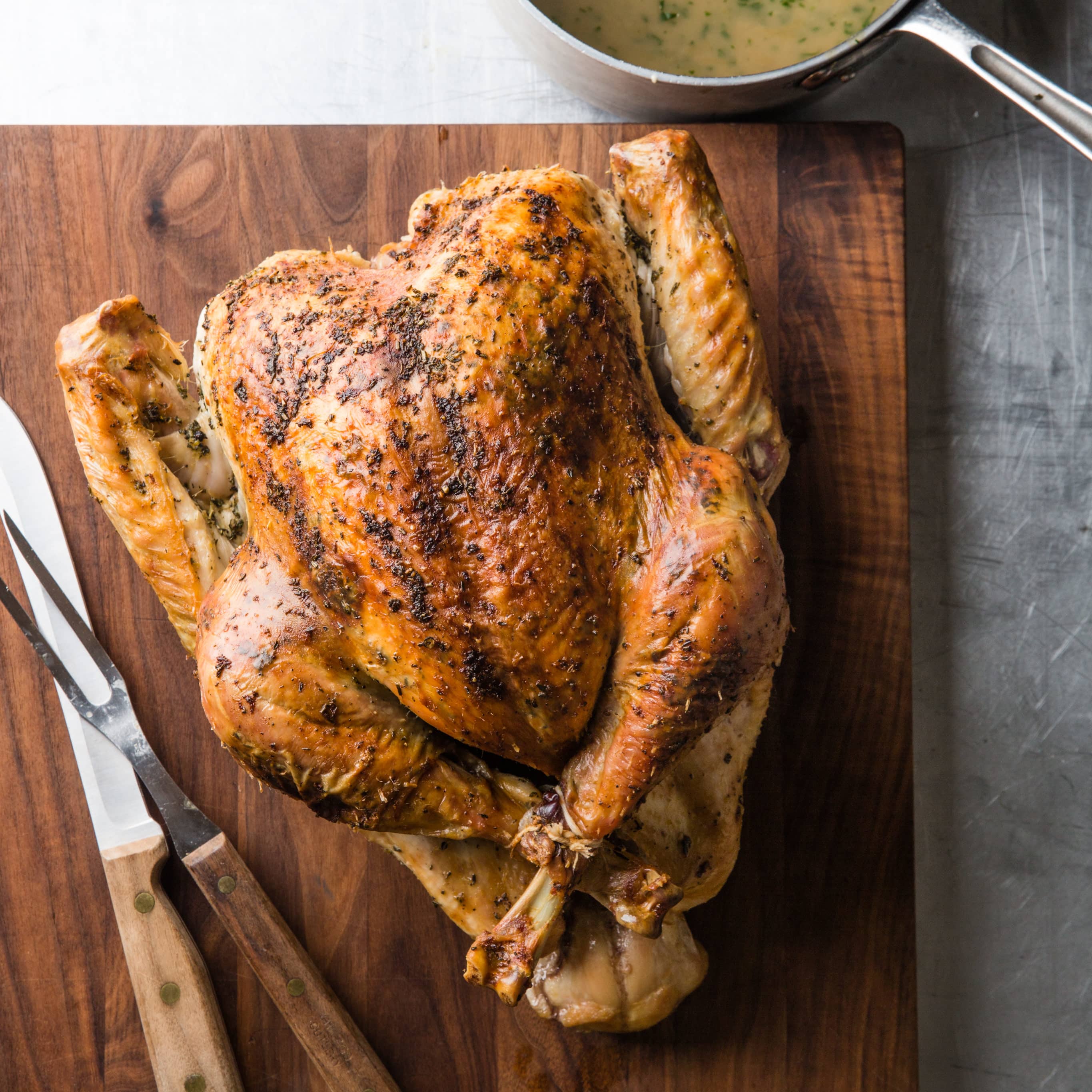 Easy Herb-Roasted Turkey with Gravy | America's Test Kitchen