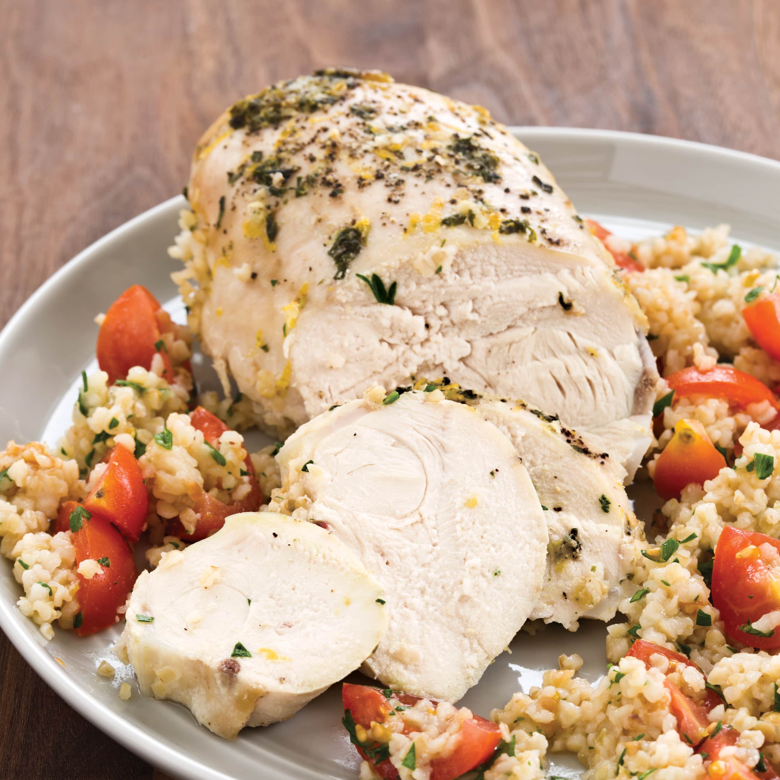 Slow-Cooker Greek-Style Chicken with Warm Tabbouleh