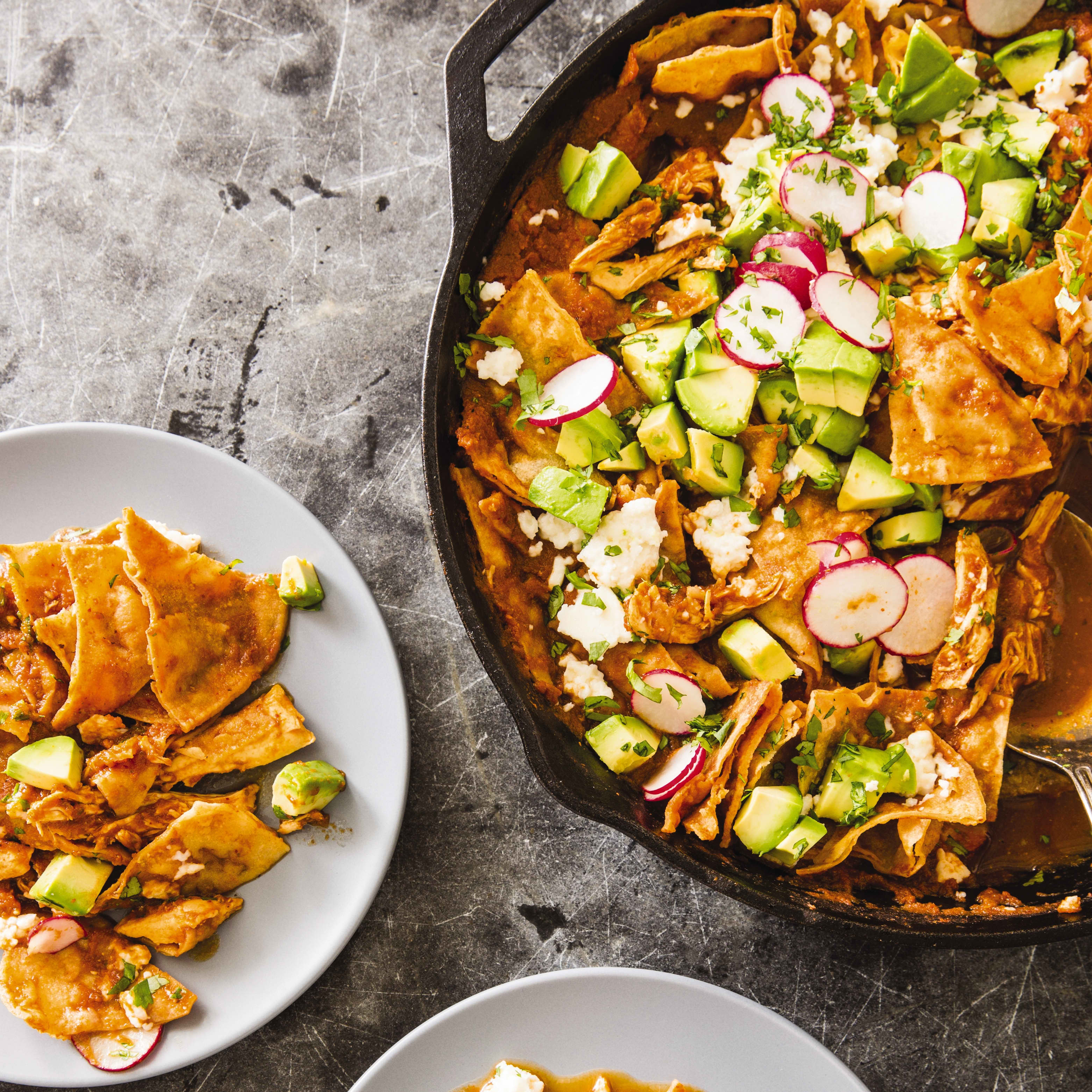 Cast Iron Chicken Chilaquiles