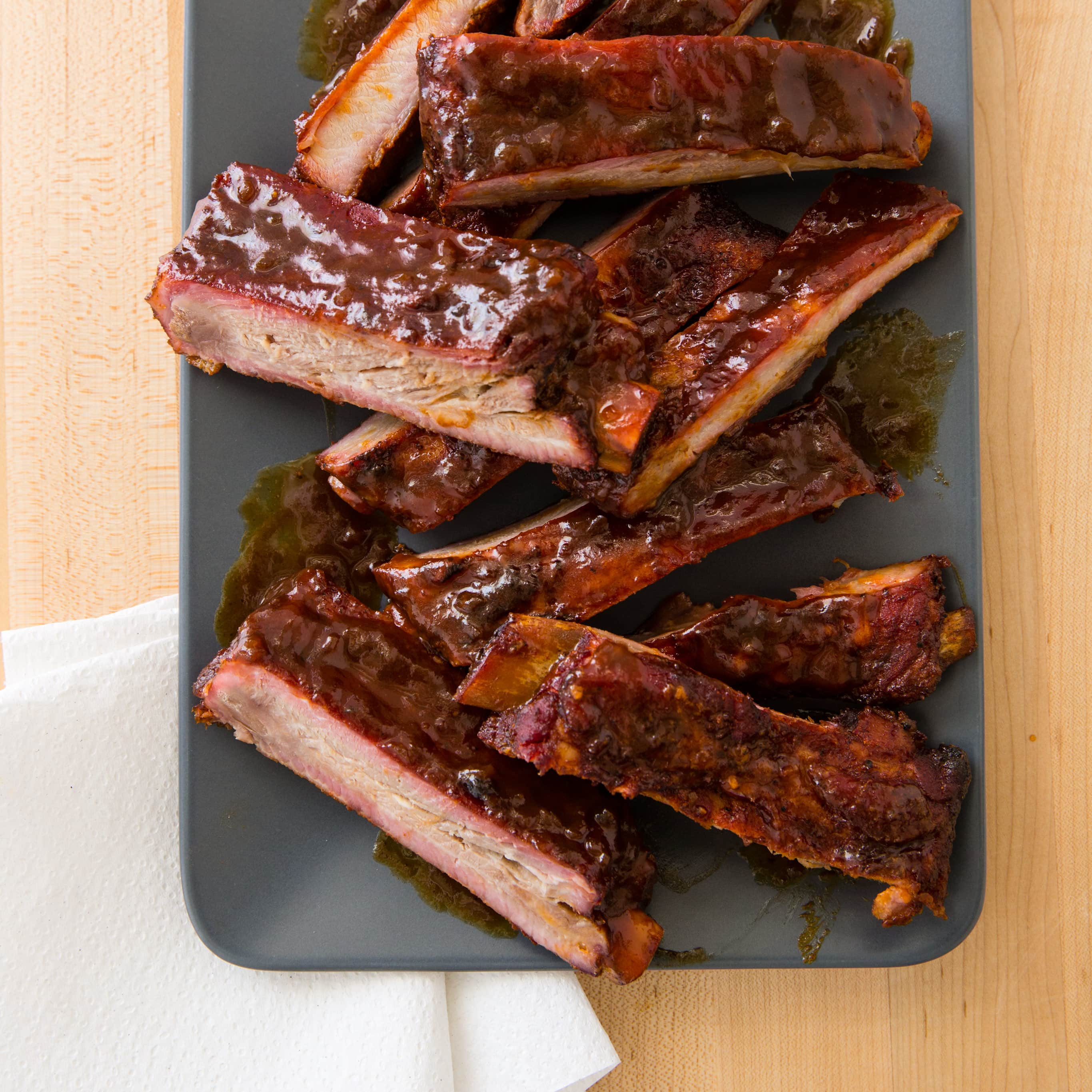 Sticky Ribs on a Charcoal Grill