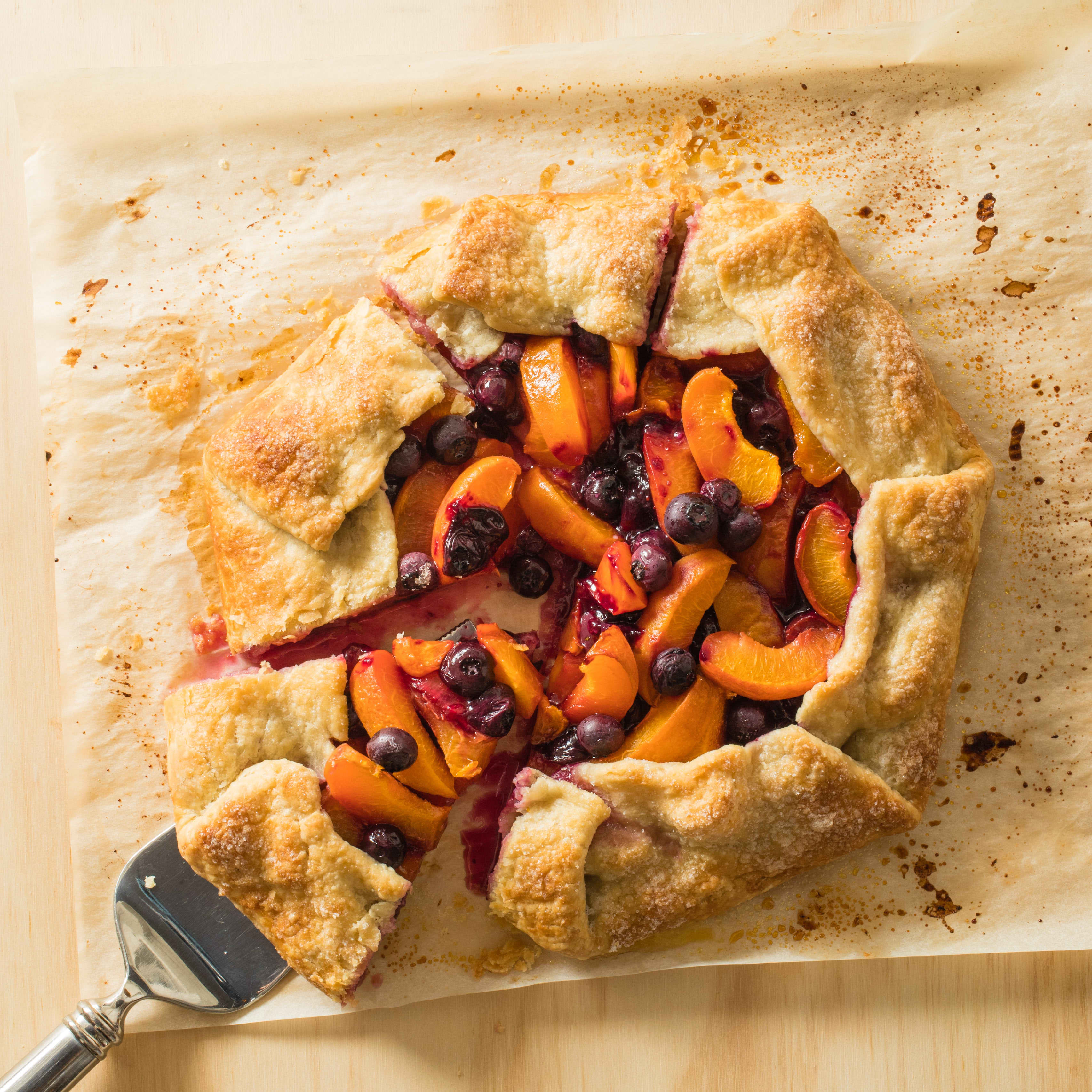 Easy Apricot and Blueberry Tart