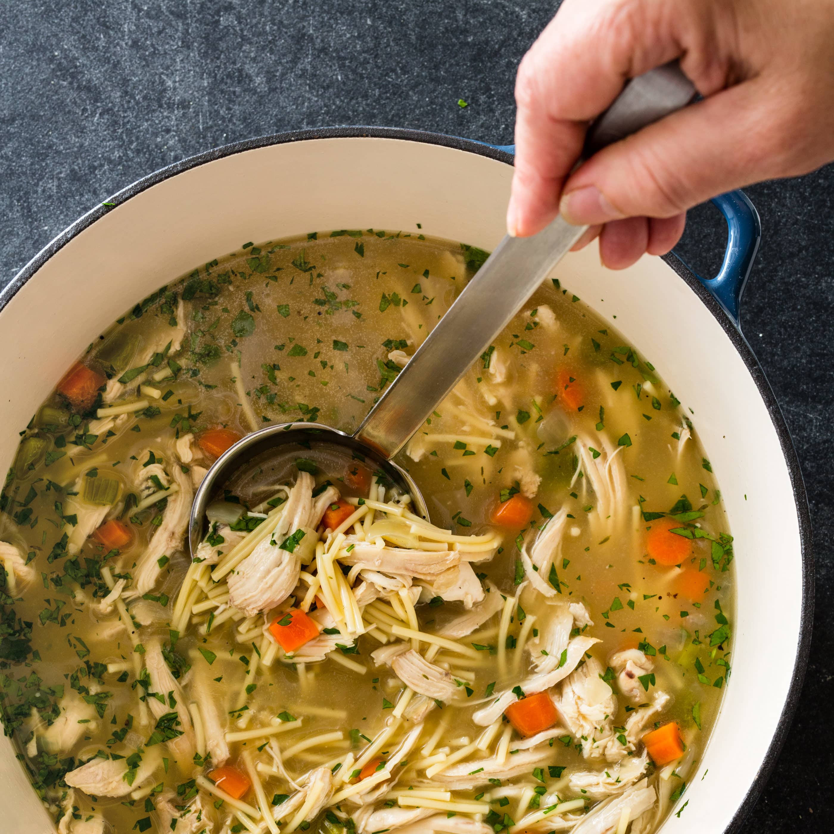 Old-Fashioned Chicken Noodle Soup Recipe | America's Test Kitchen