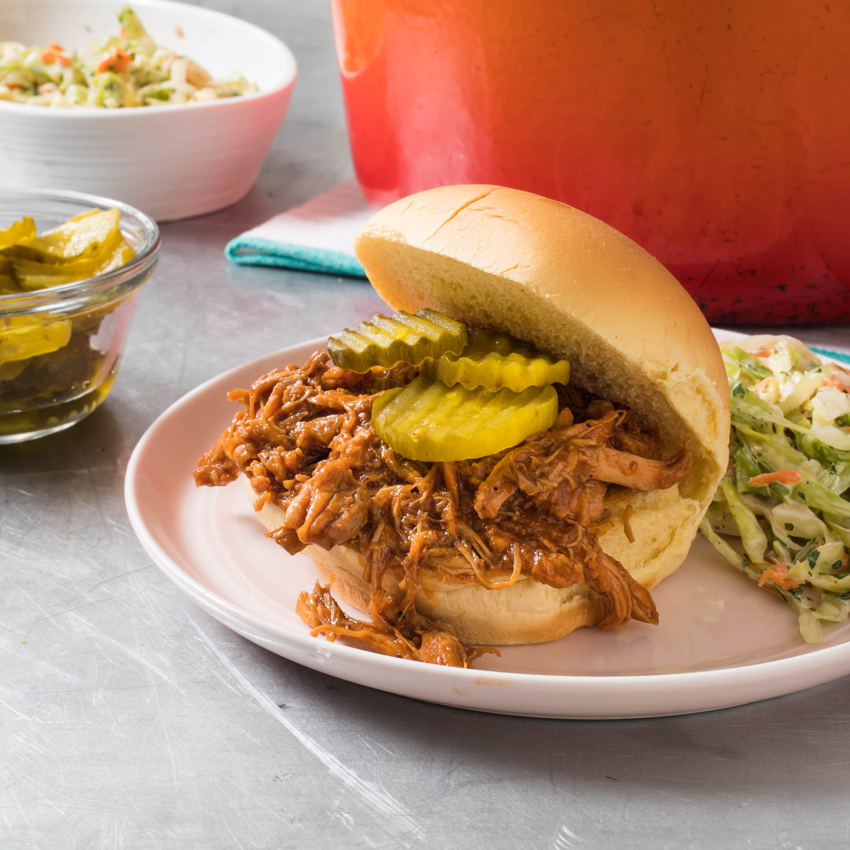 Indoor Pulled Chicken with Sweet and Tangy Barbecue Sauce | America's Test Kitchen