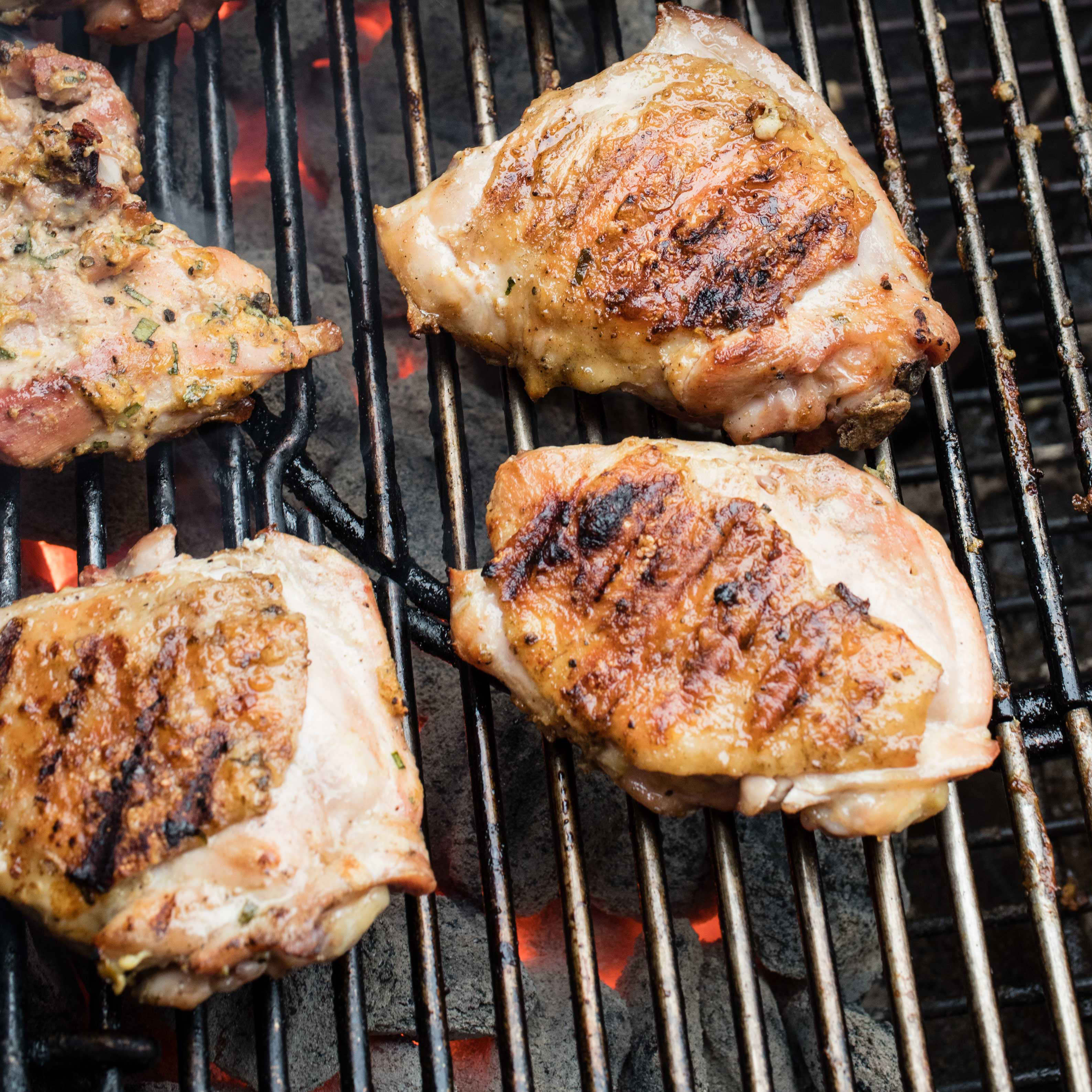 Best Grilled Chicken Thighs with Mustard and Tarragon for Two | America's Test Kitchen