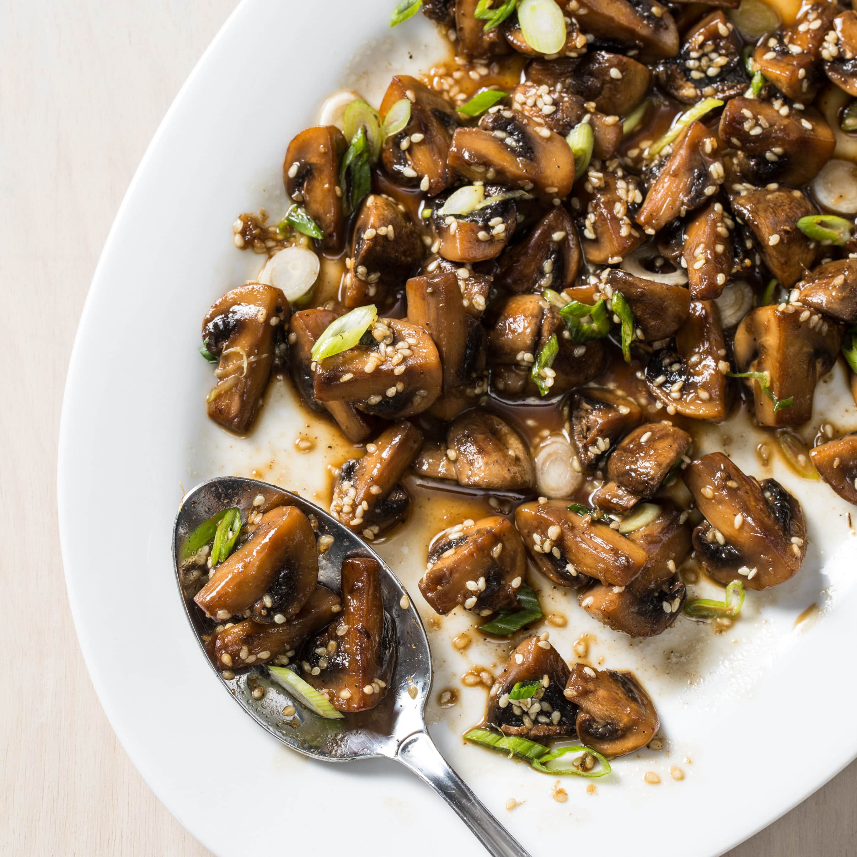 Sautéed Mushrooms with Sesame and Ginger