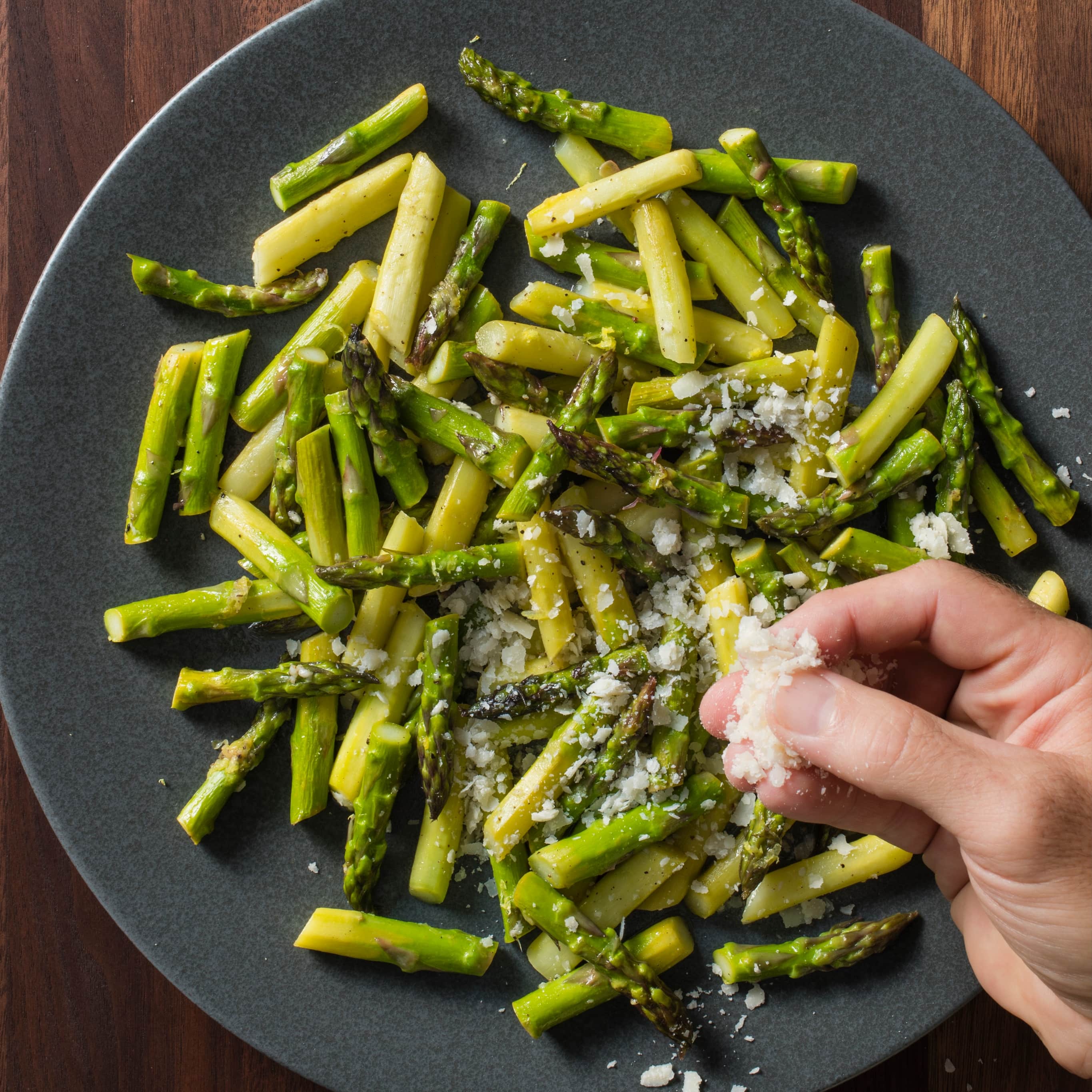 Pan-Steamed Asparagus with Lemon and Parmesan