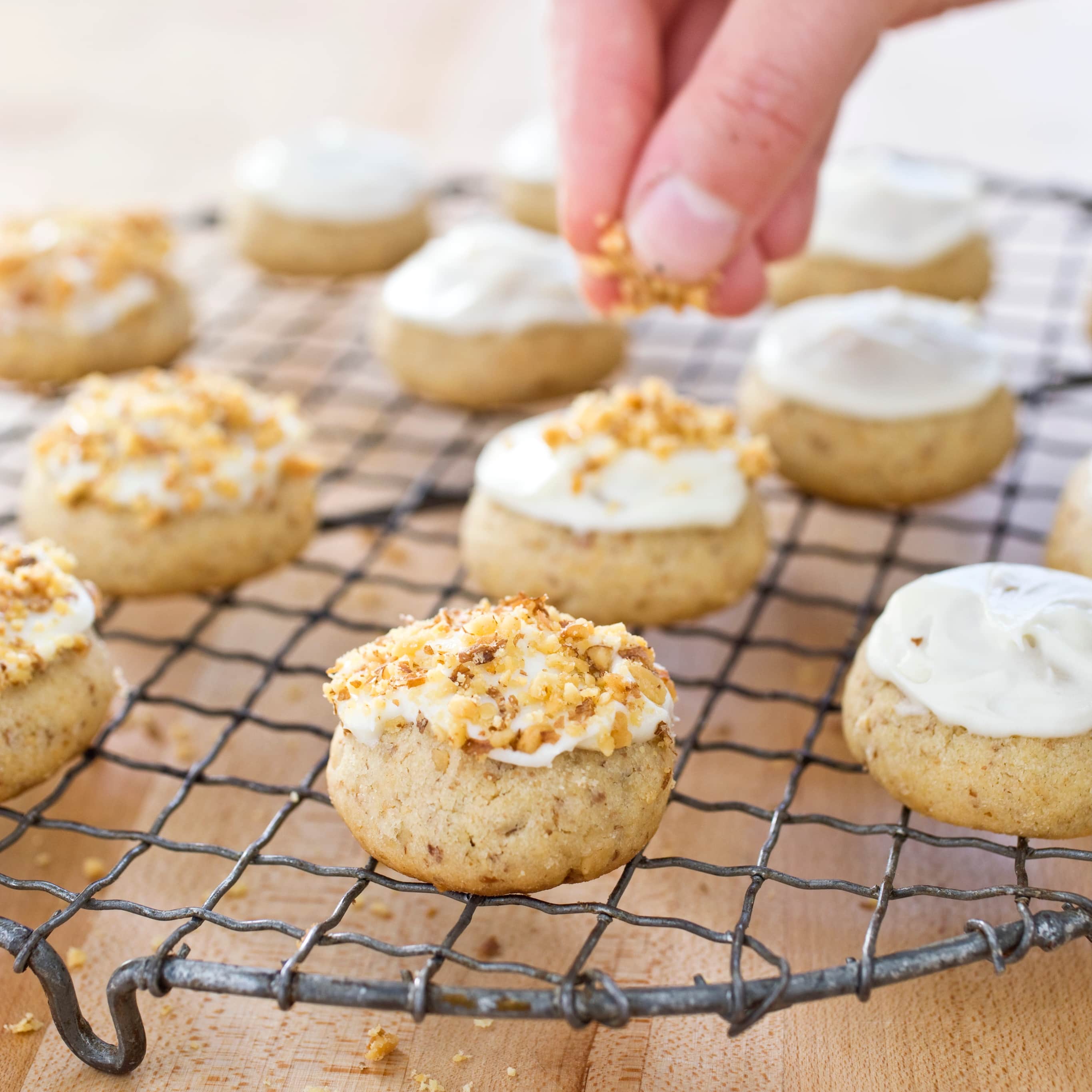 Frosted Walnut Drops