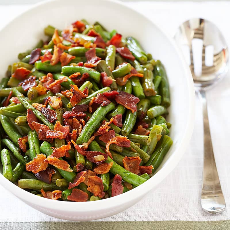 Bacon-Braised Green Beans | America's Test Kitchen