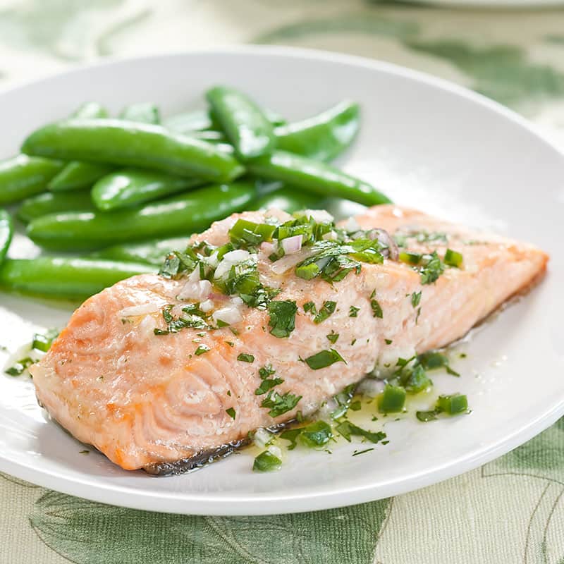 Baked Salmon with Lime Vinaigrette