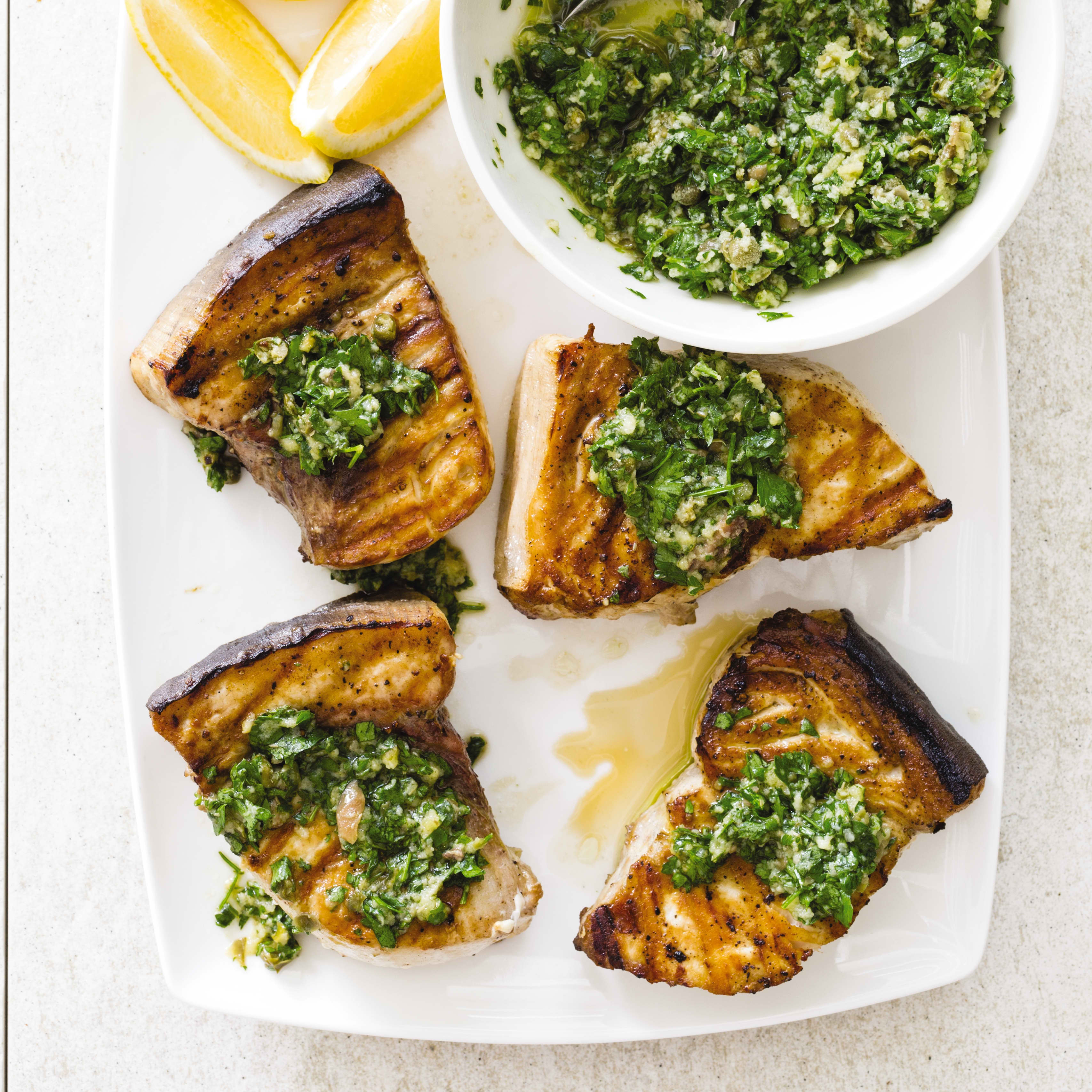 Gas-Grilled Swordfish Steaks