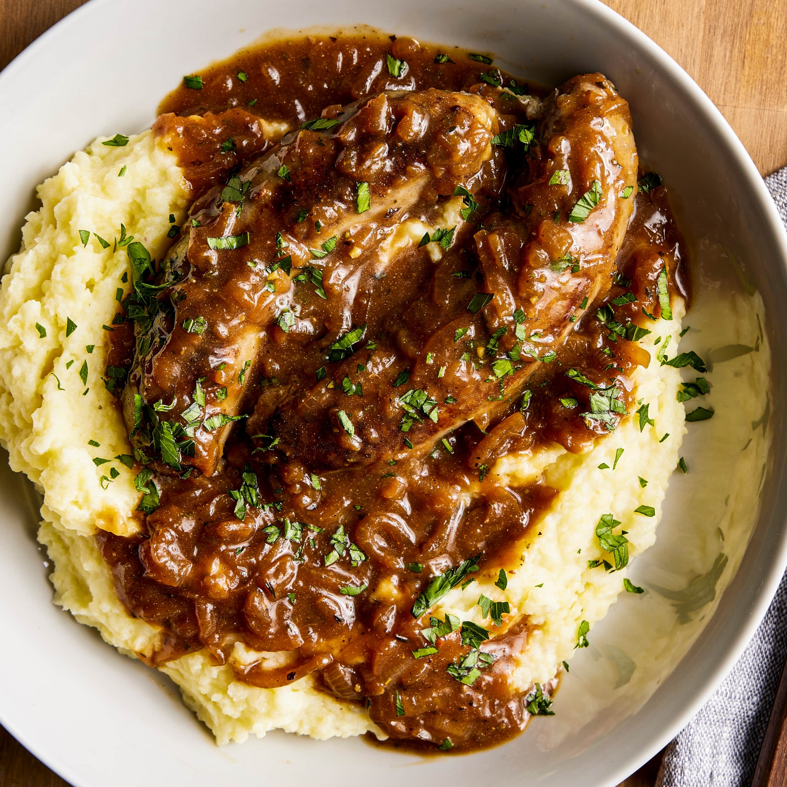 Bangers with Onion Gravy | America's Test Kitchen