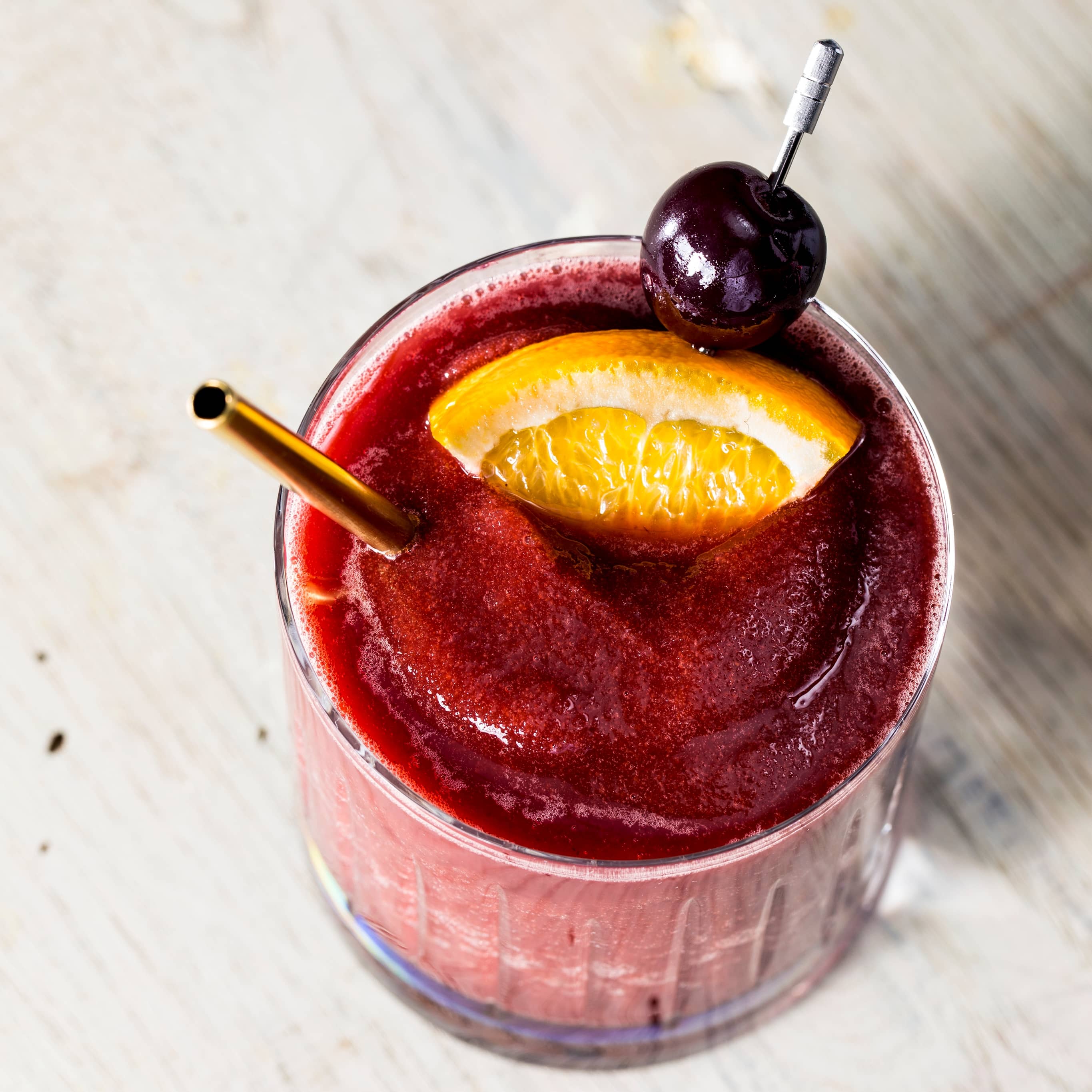 Bourbon-Cherry Slush