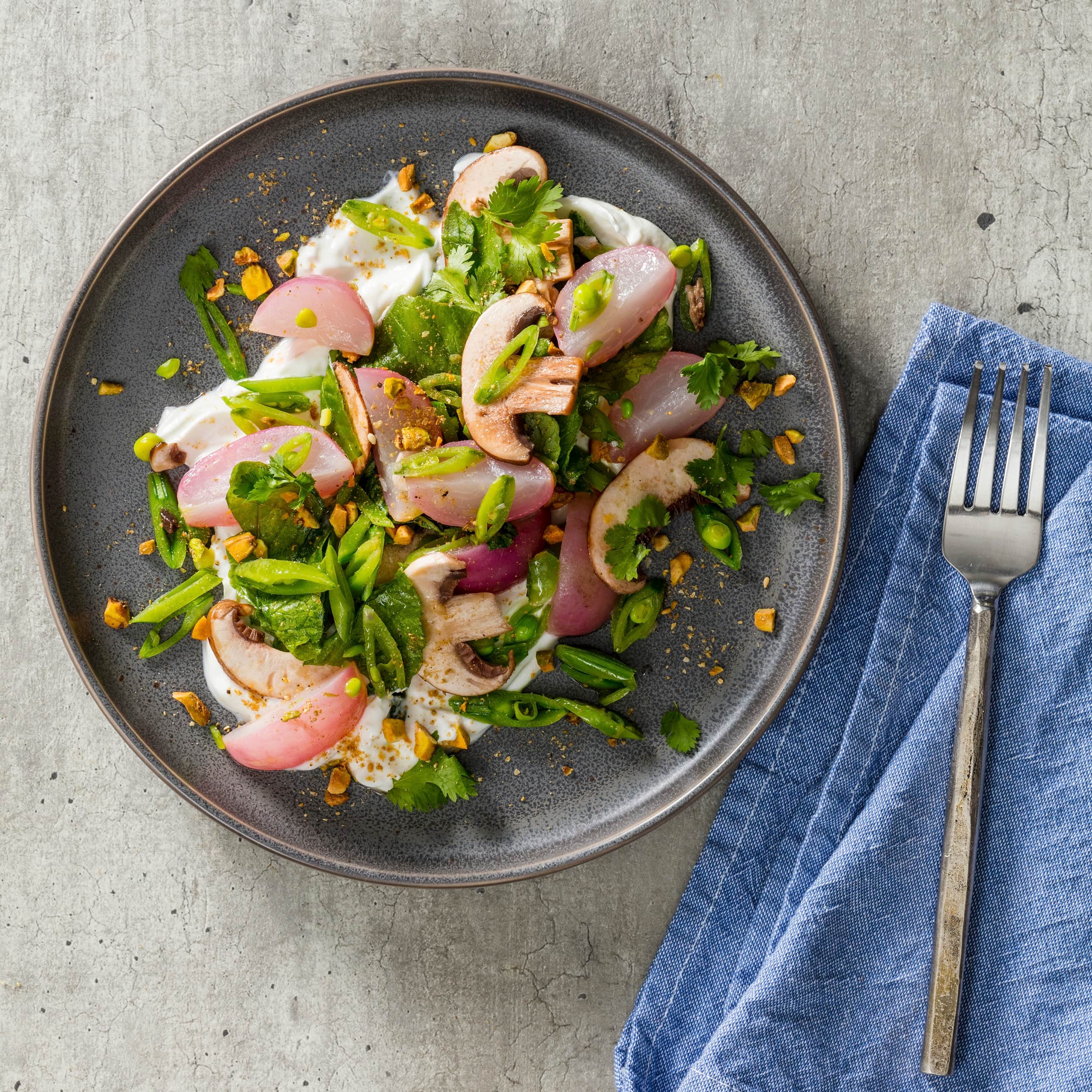 Instant Pot Braised Radishes with Sugar Snap Peas and Dukkah