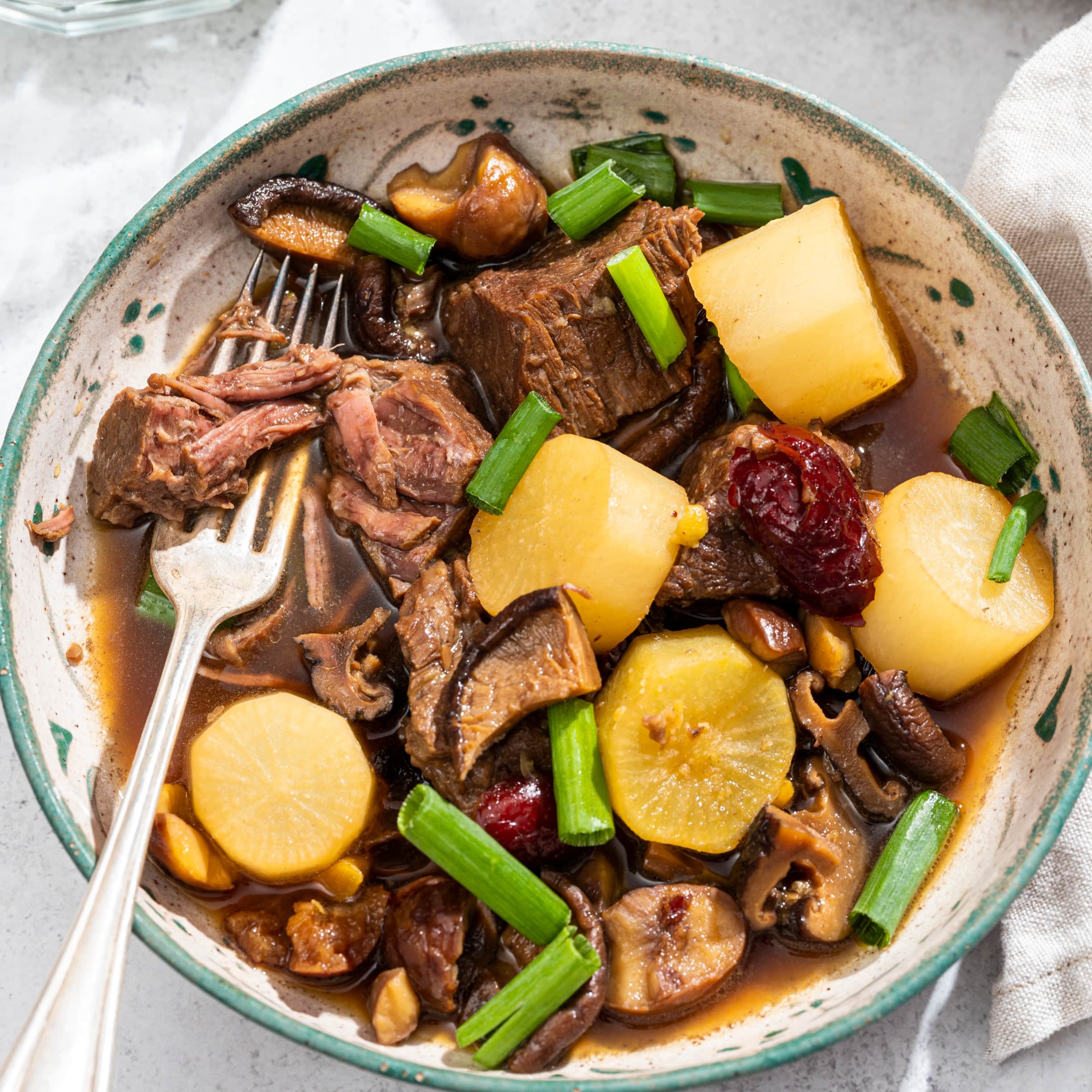 Instant Pot Braised Short Ribs with Daikon and Shiitakes
