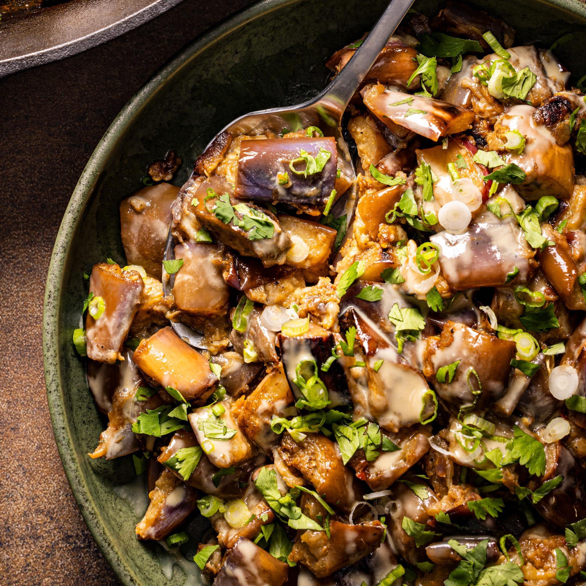 Cast Iron Smoked Eggplant