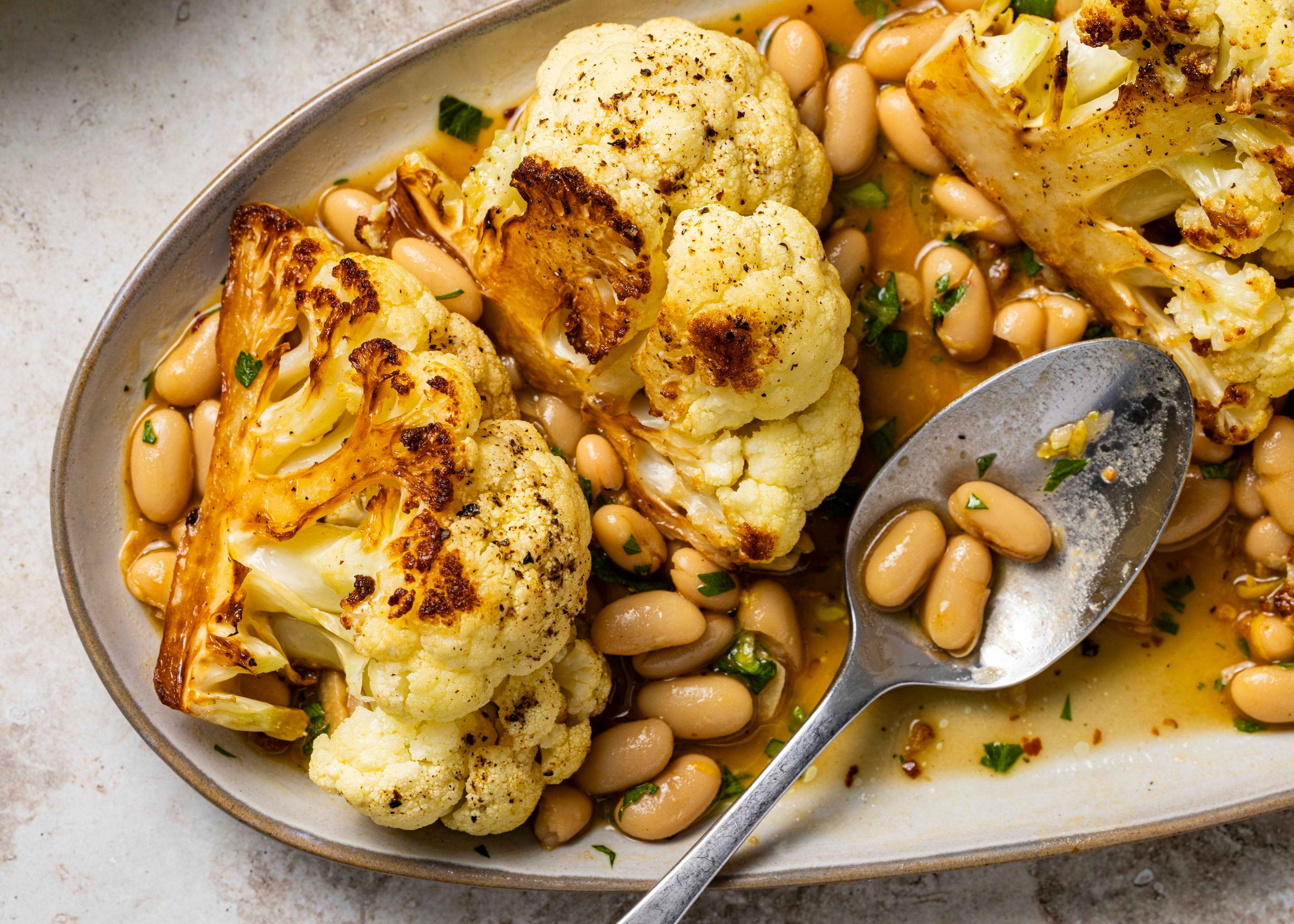Cauliflower Wedges with Lemon-Parsley Pan Sauce