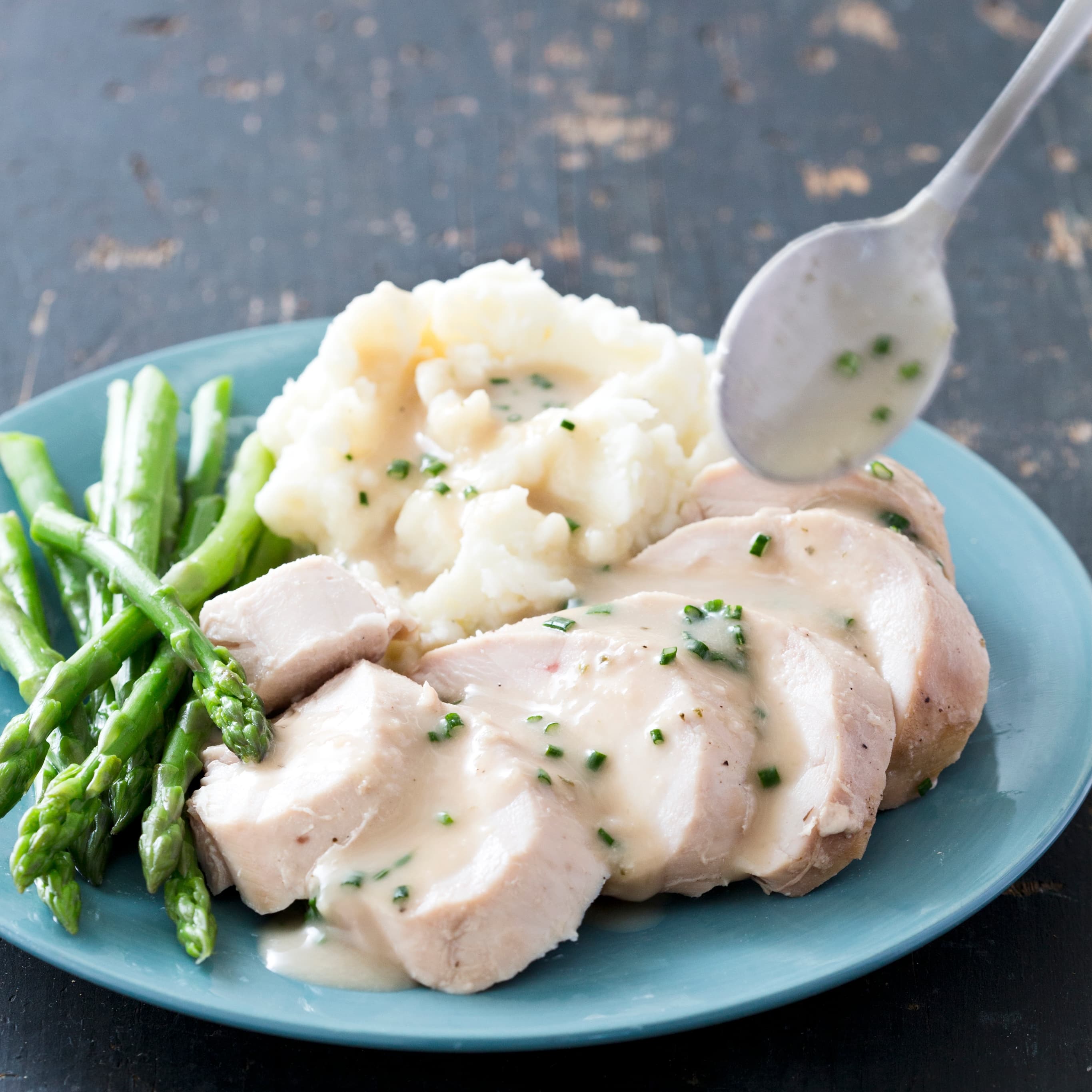Slow-Cooker Chicken With “Roasted” Garlic Sauce | America's Test Kitchen