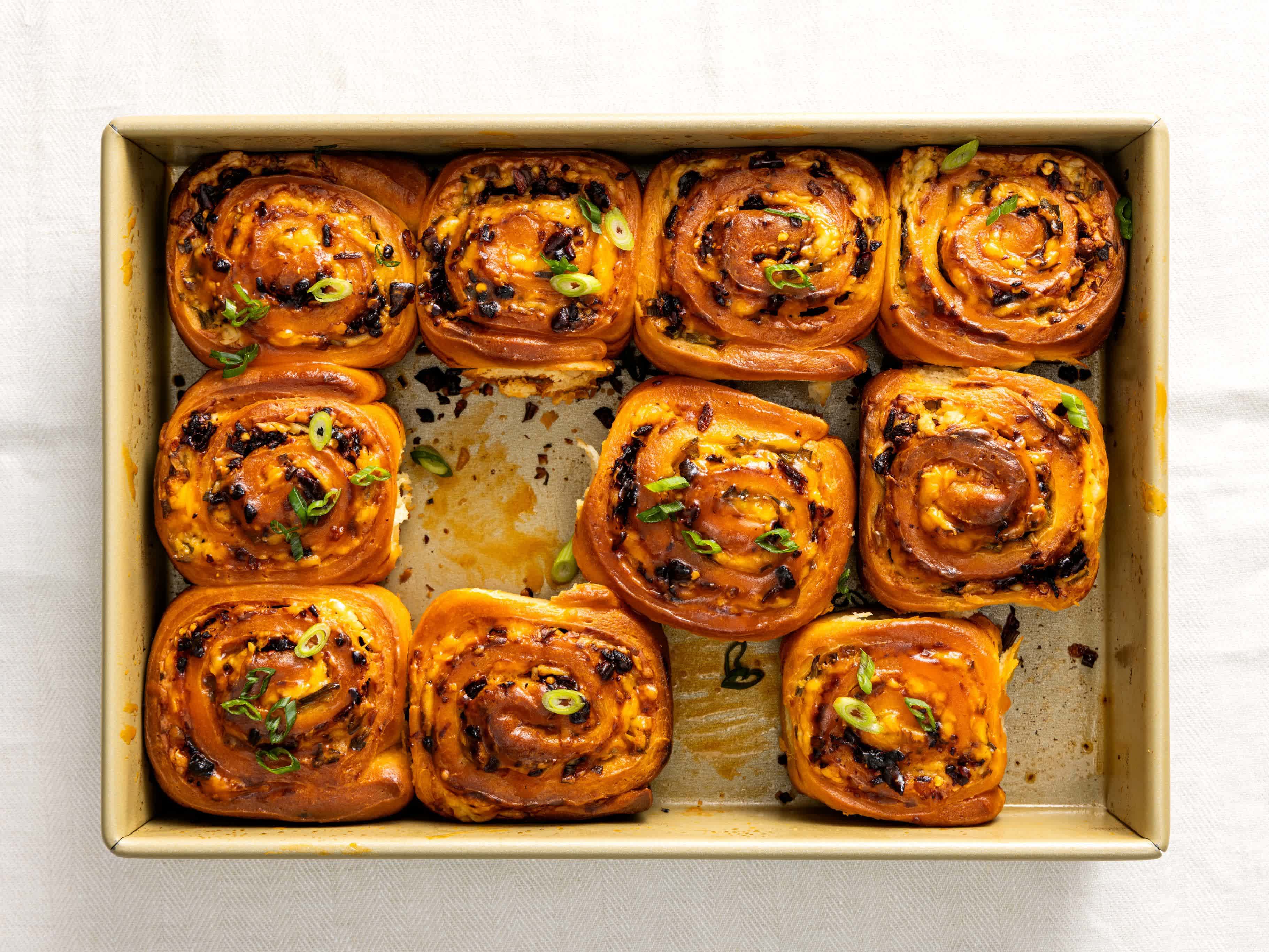 Chili-Crisp Cheddar Rolls
