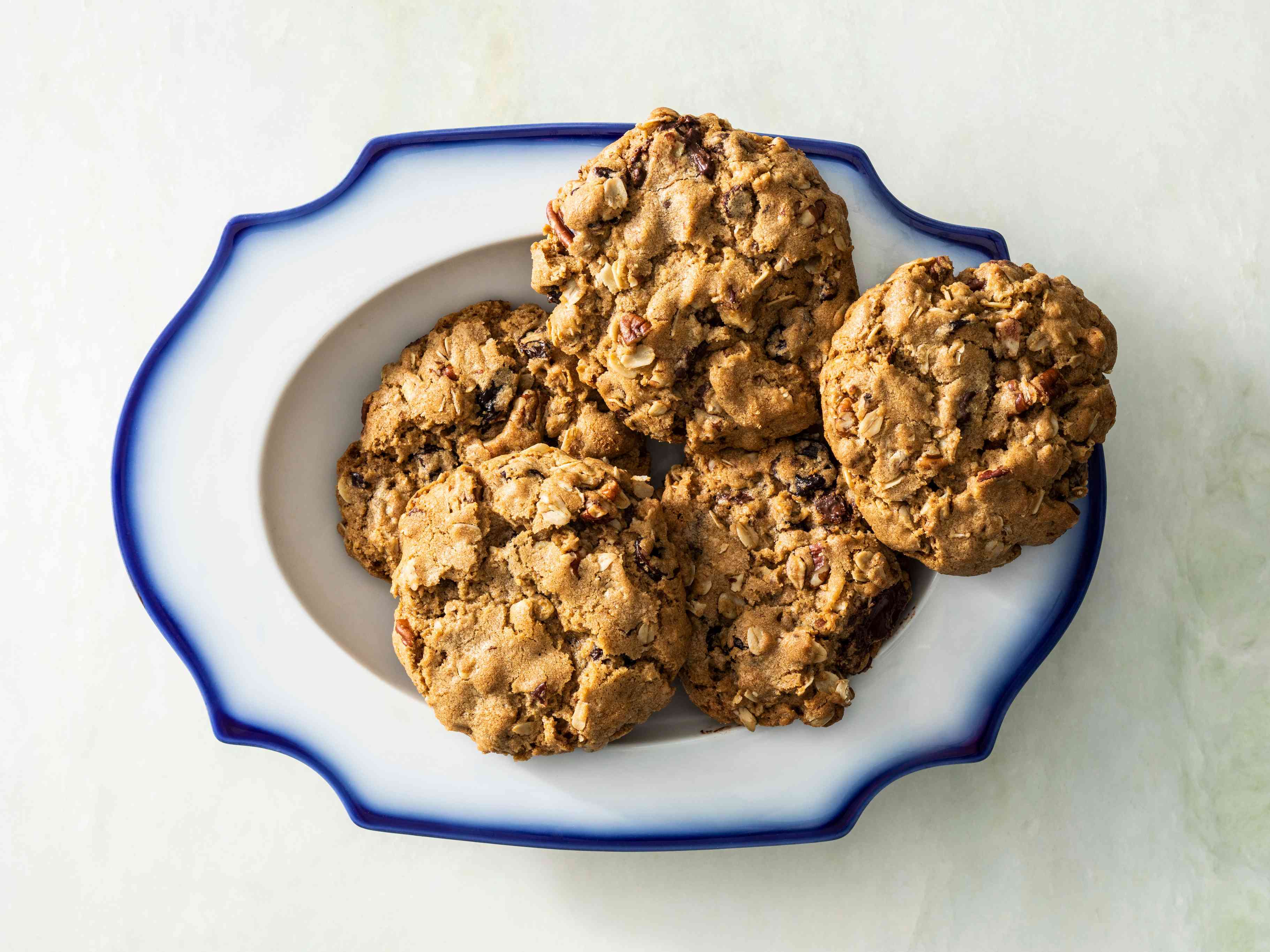Chocolate-Chunk Oatmeal Cookies with Pecans and Dried Cherries