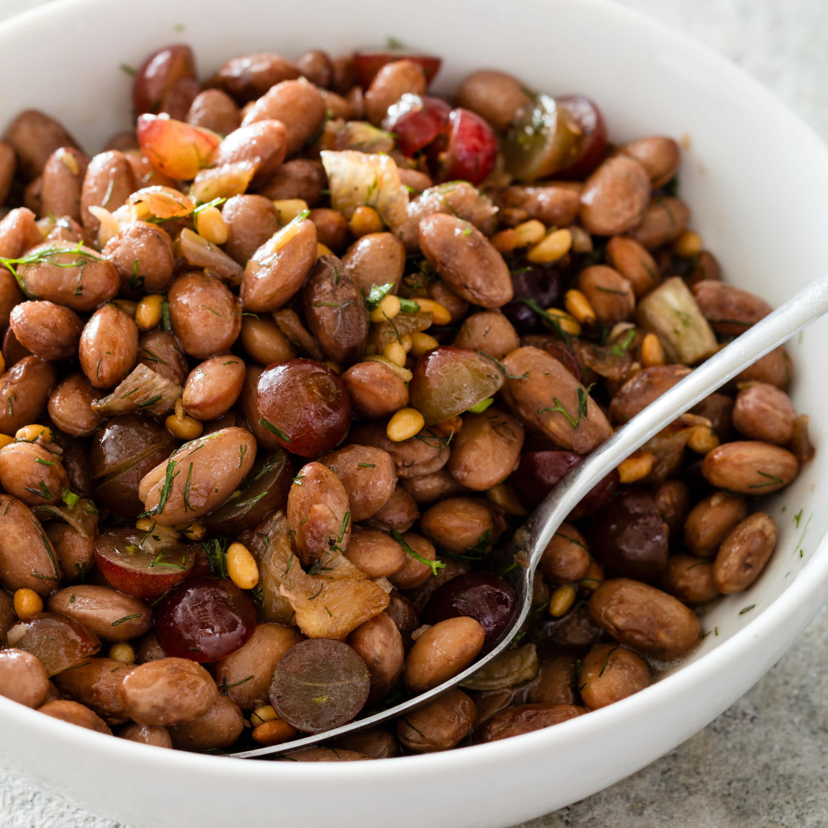 Cranberry Beans with Fennel, Grapes, and Pine Nuts | America's Test Kitchen
