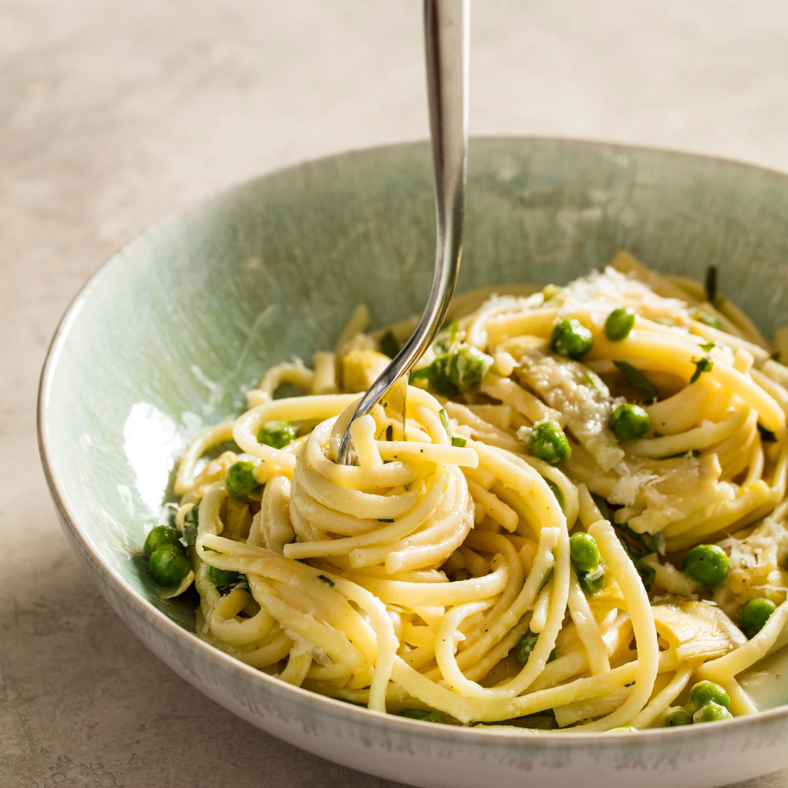 Instant Pot Creamy Spring Vegetable Linguine