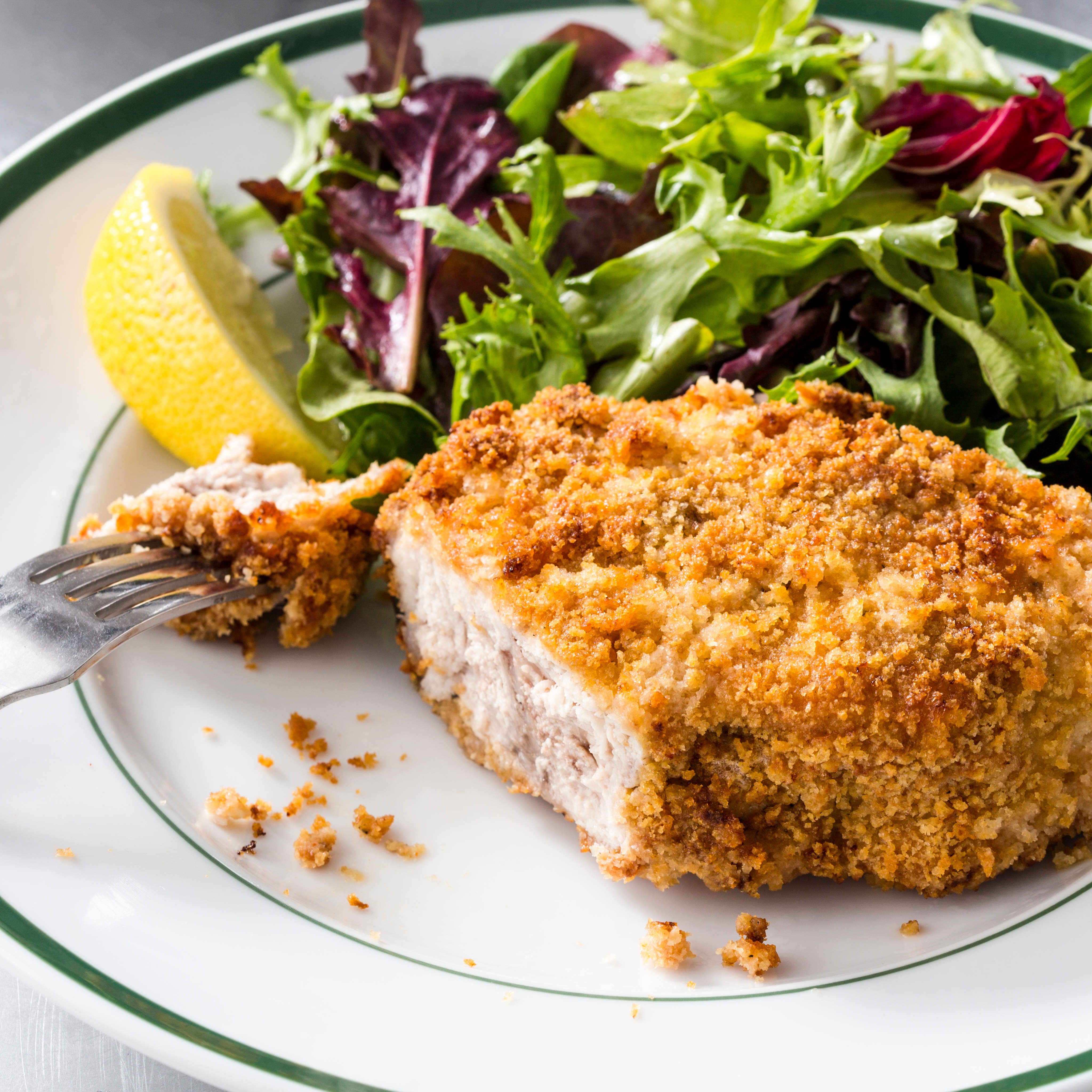 Air-Fryer Crispy Breaded Boneless Pork Chops
