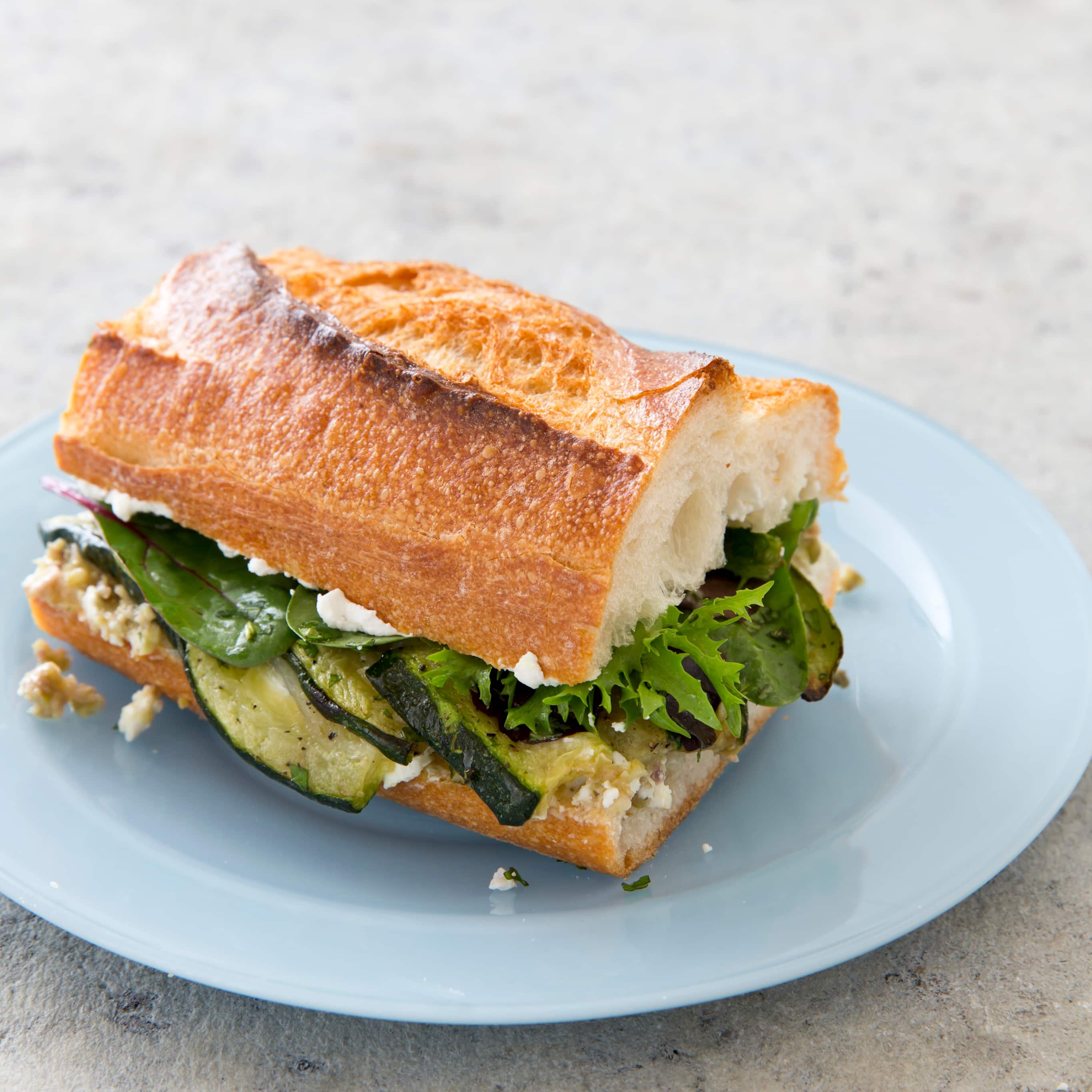 French Summer Sandwiches with Zucchini and Olive Tapenade