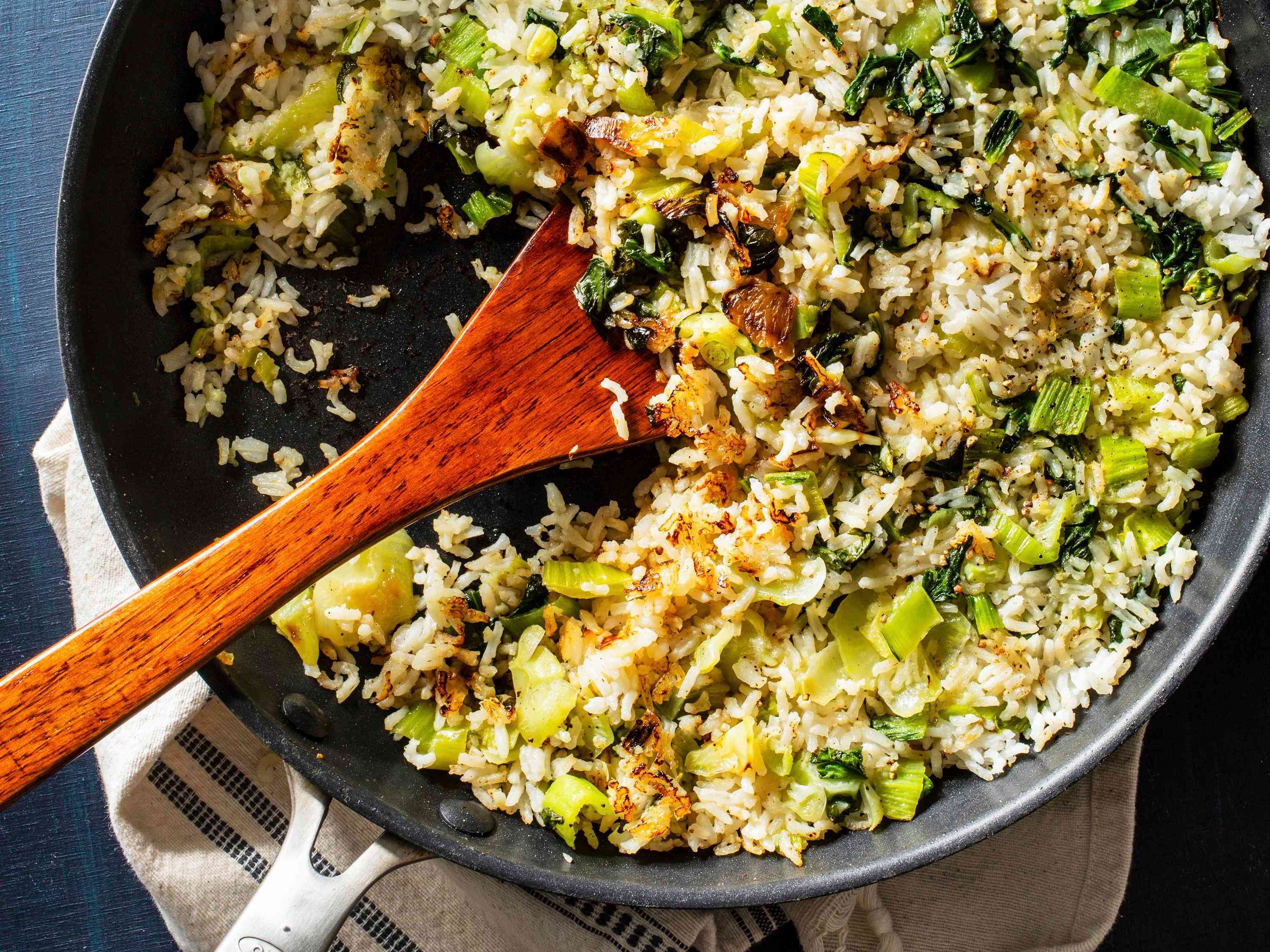 Garlicky Fried Rice with Bok Choy