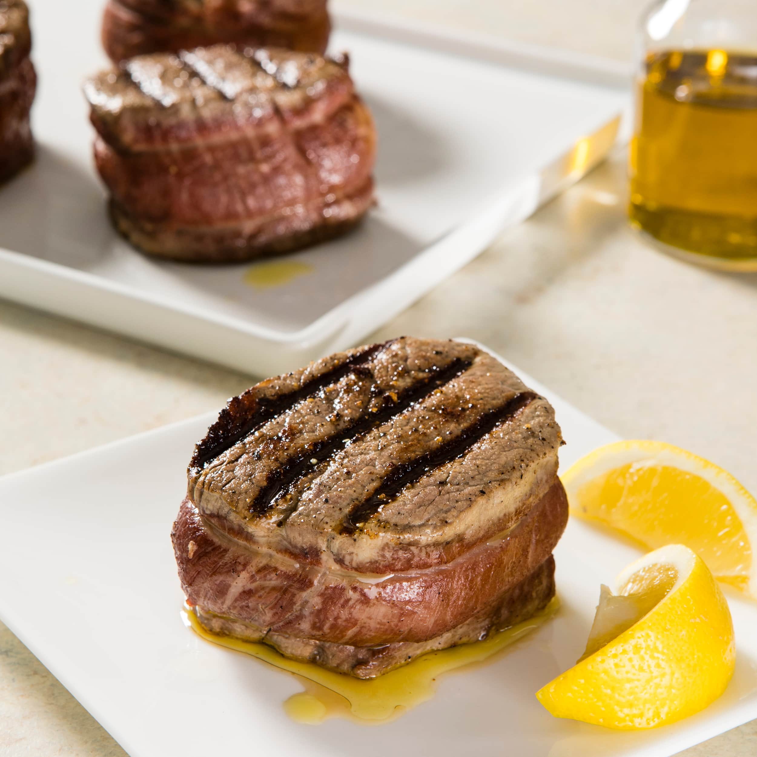 Gas-Grilled Filets Mignons with Olive Oil and Lemon | America's Test Kitchen