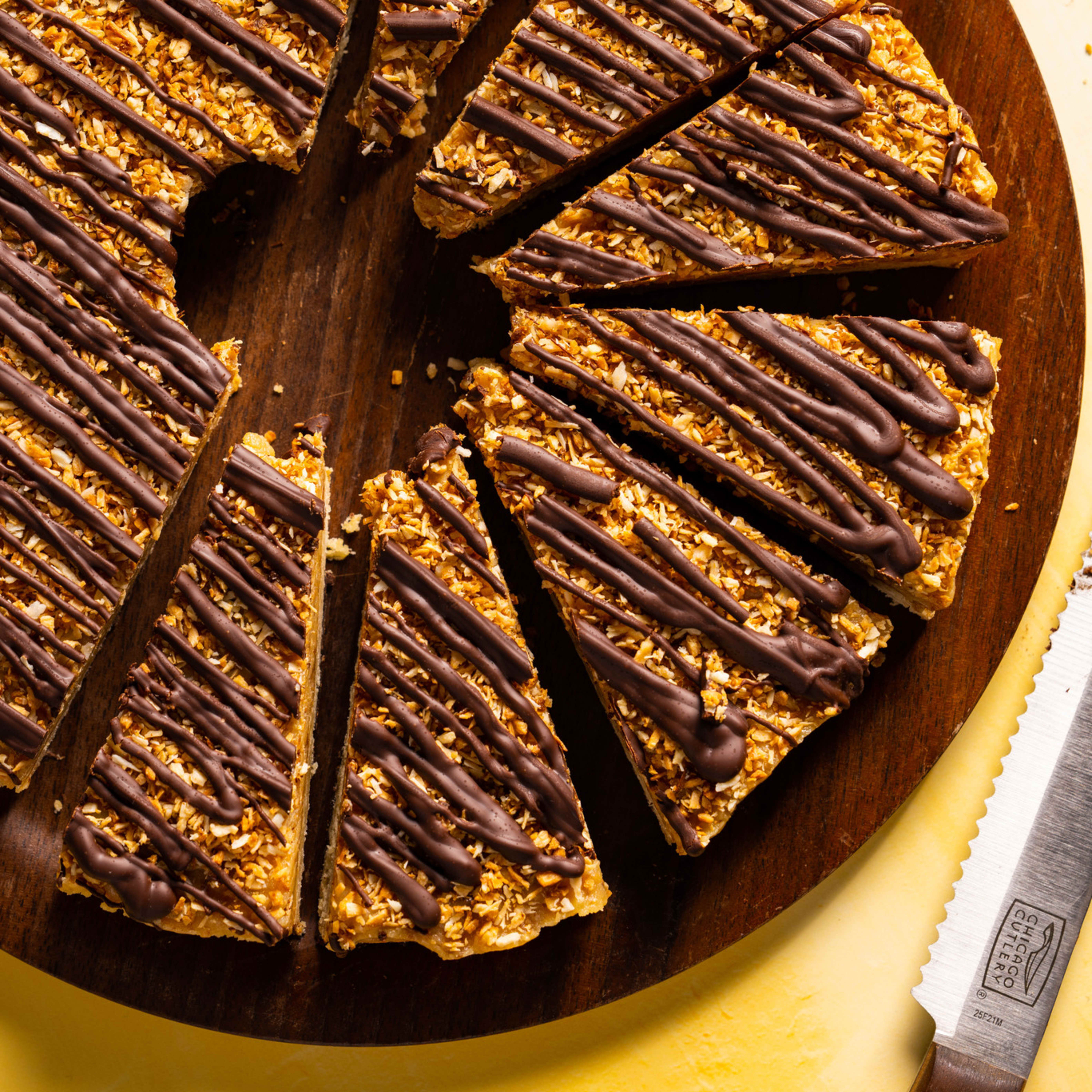 Giant Coconut-Caramel Shortbread Cookie