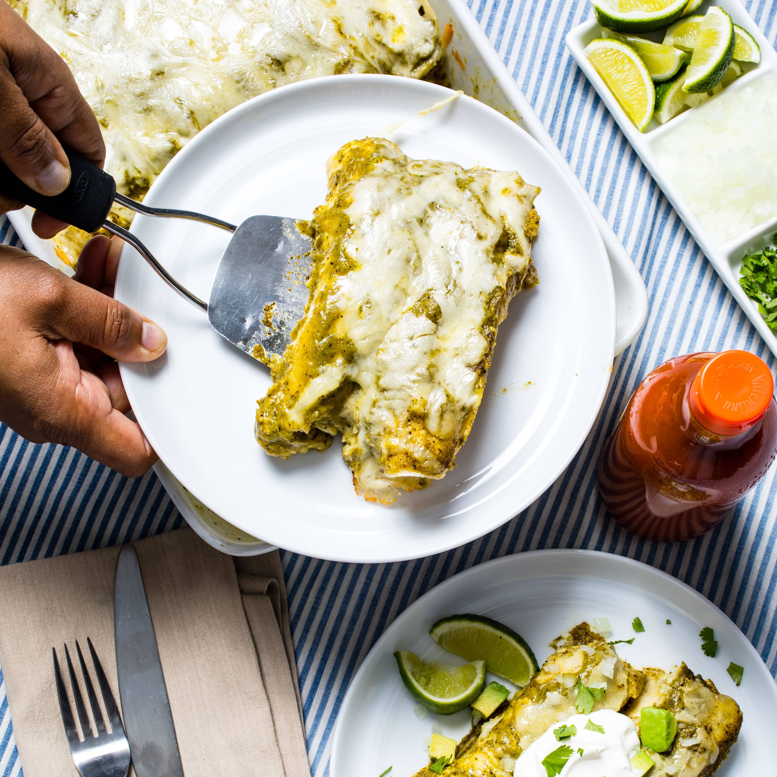 Green Chile Chicken Enchiladas
