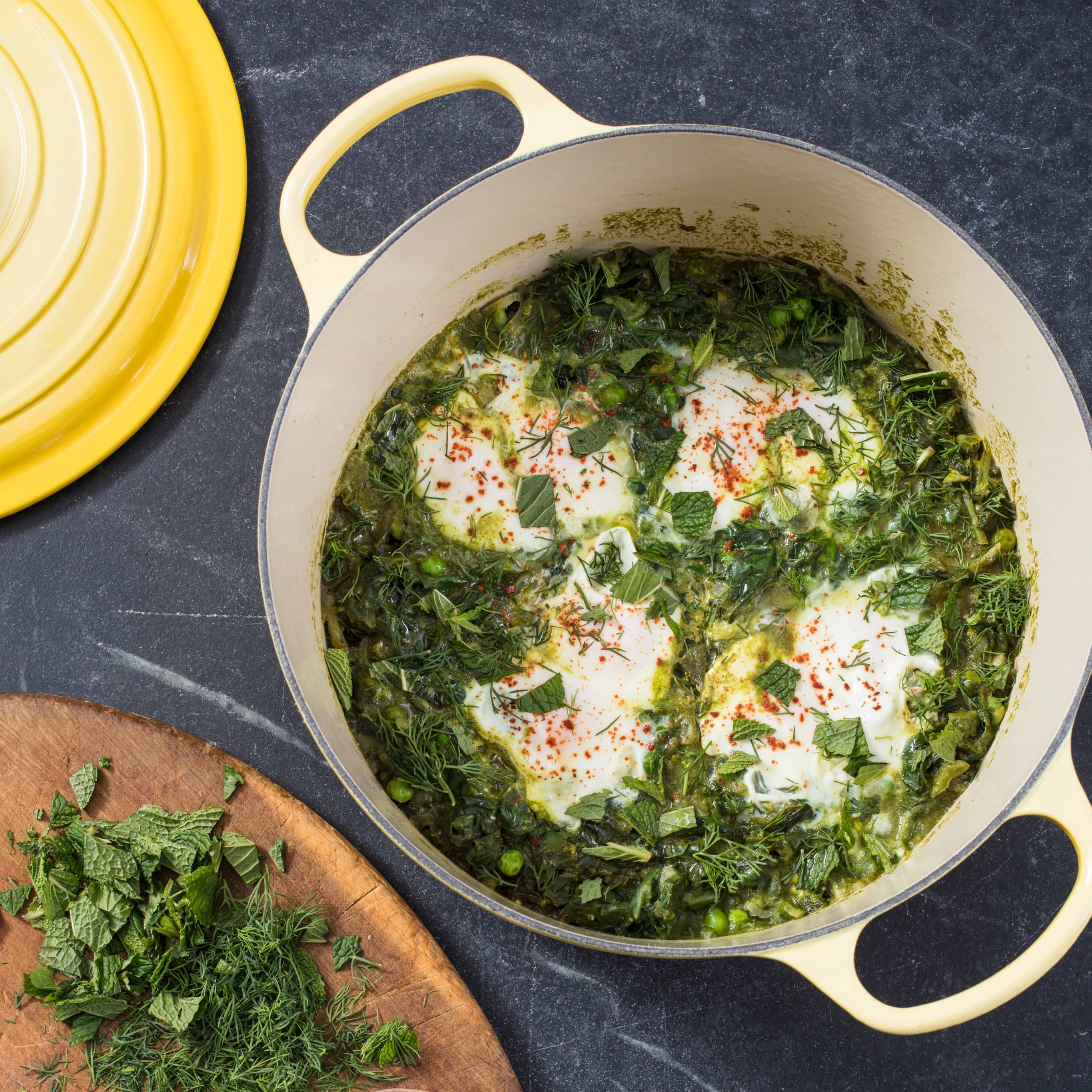 Dutch Oven Green Shakshuka