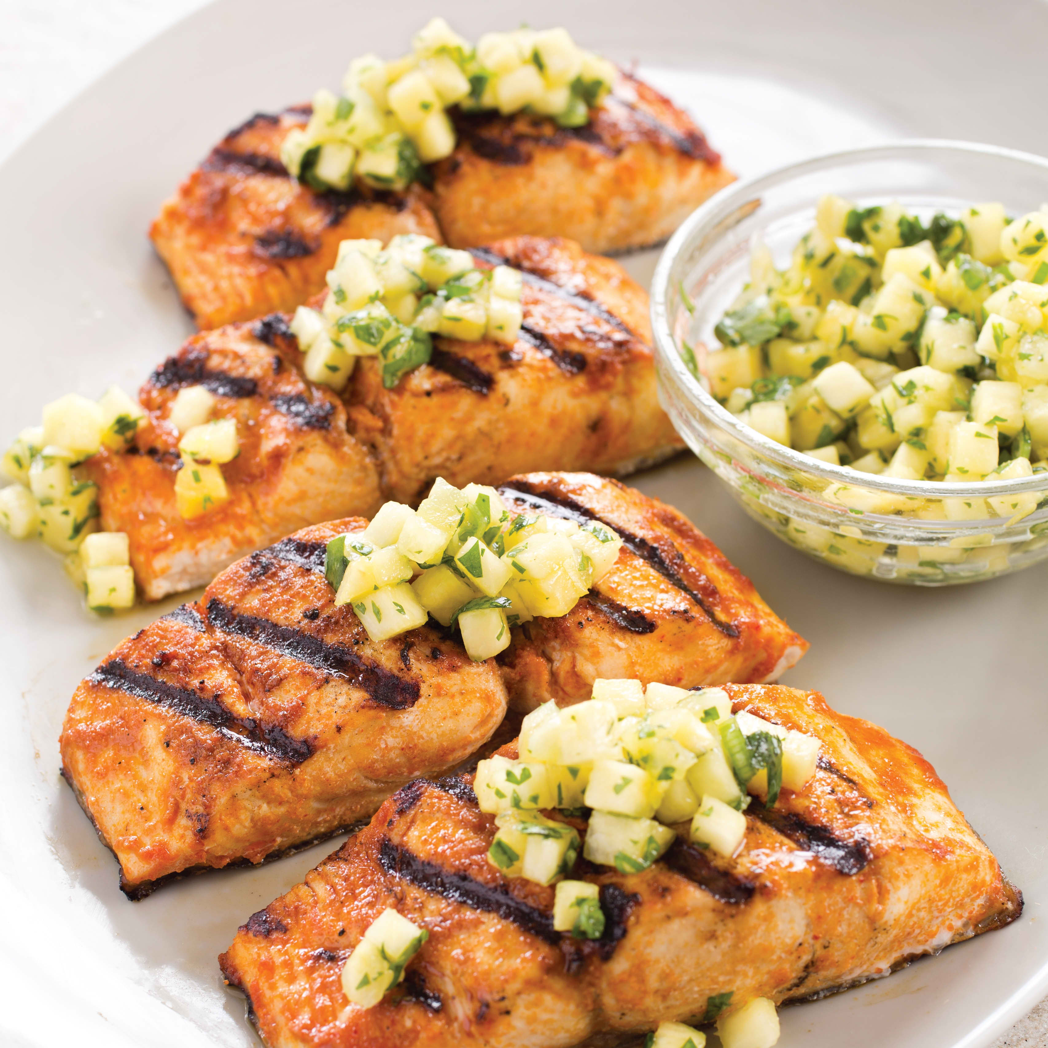 Grilled Red Curry Mahi-Mahi with Pineapple Salsa