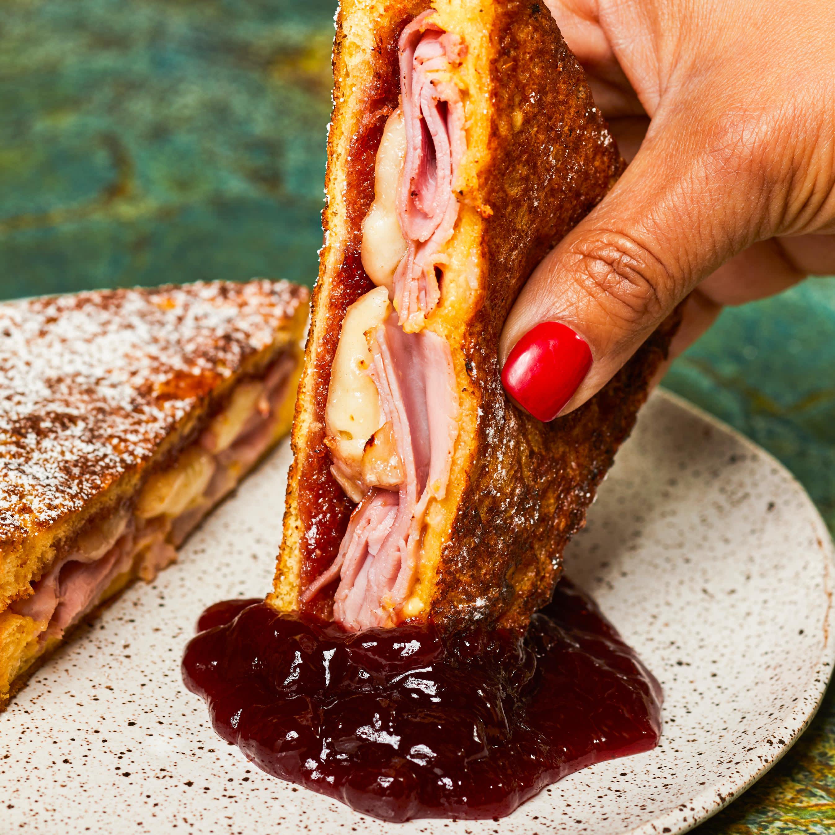 Ham and Brie Monte Cristo Sandwiches
