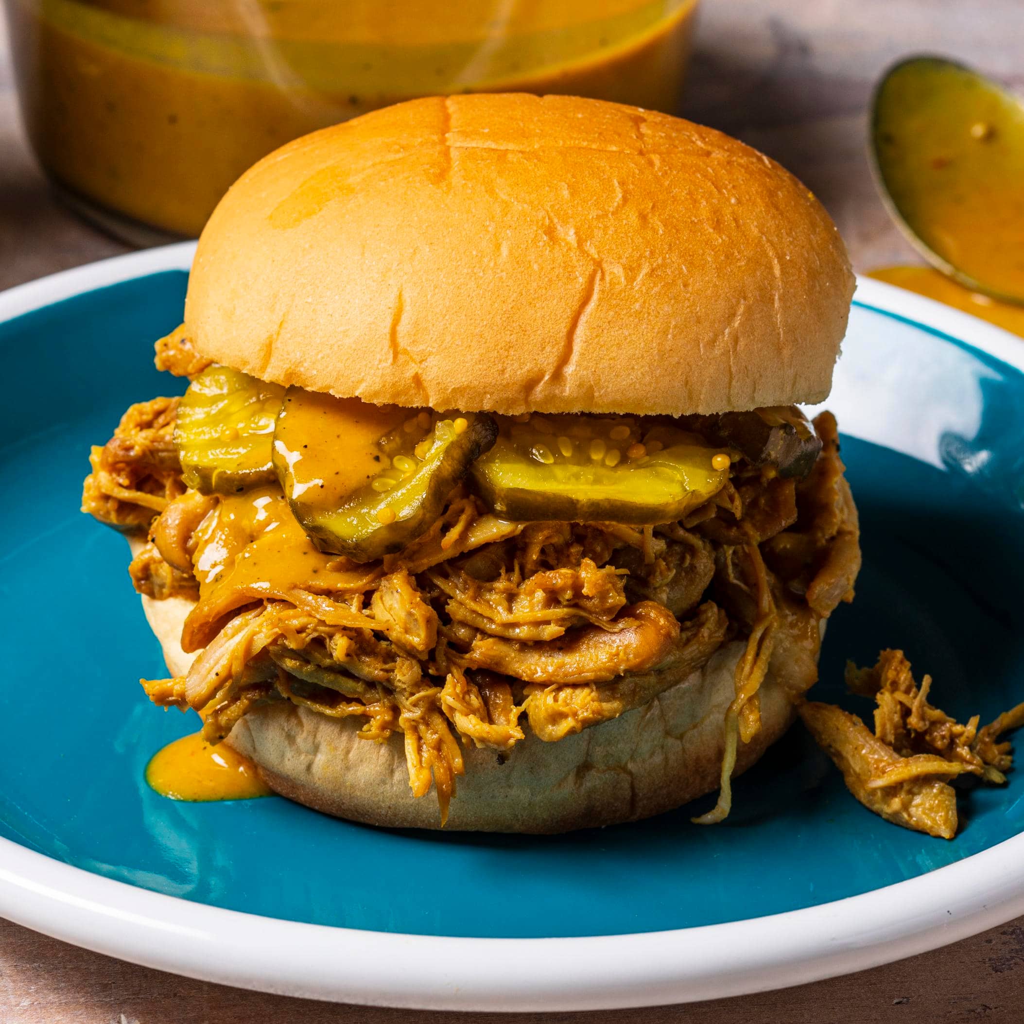 Indoor Pulled Chicken with South Carolina Mustard Barbecue Sauce | America's Test Kitchen