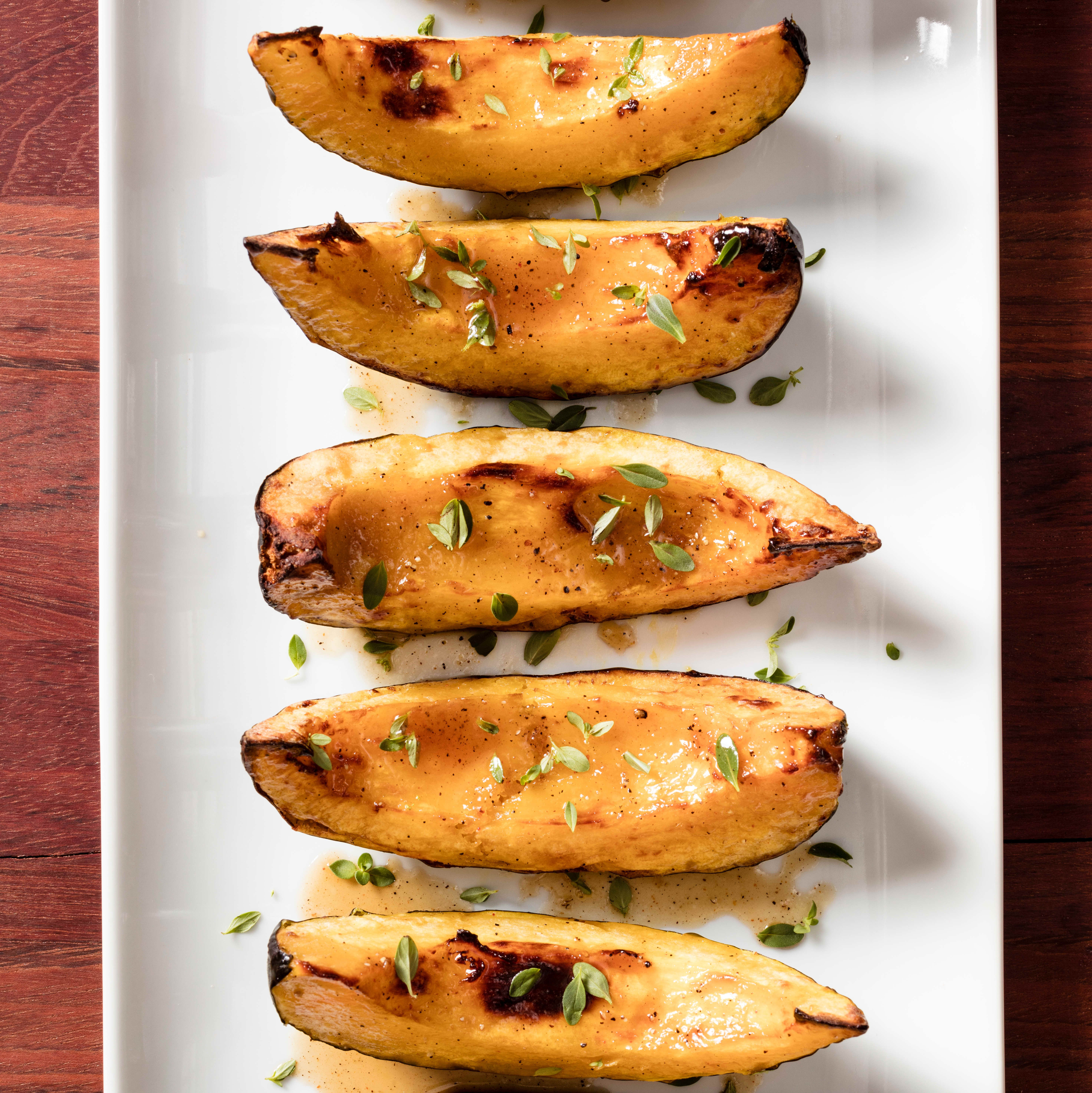 Air-Fryer Maple-Glazed Acorn Squash | America's Test Kitchen