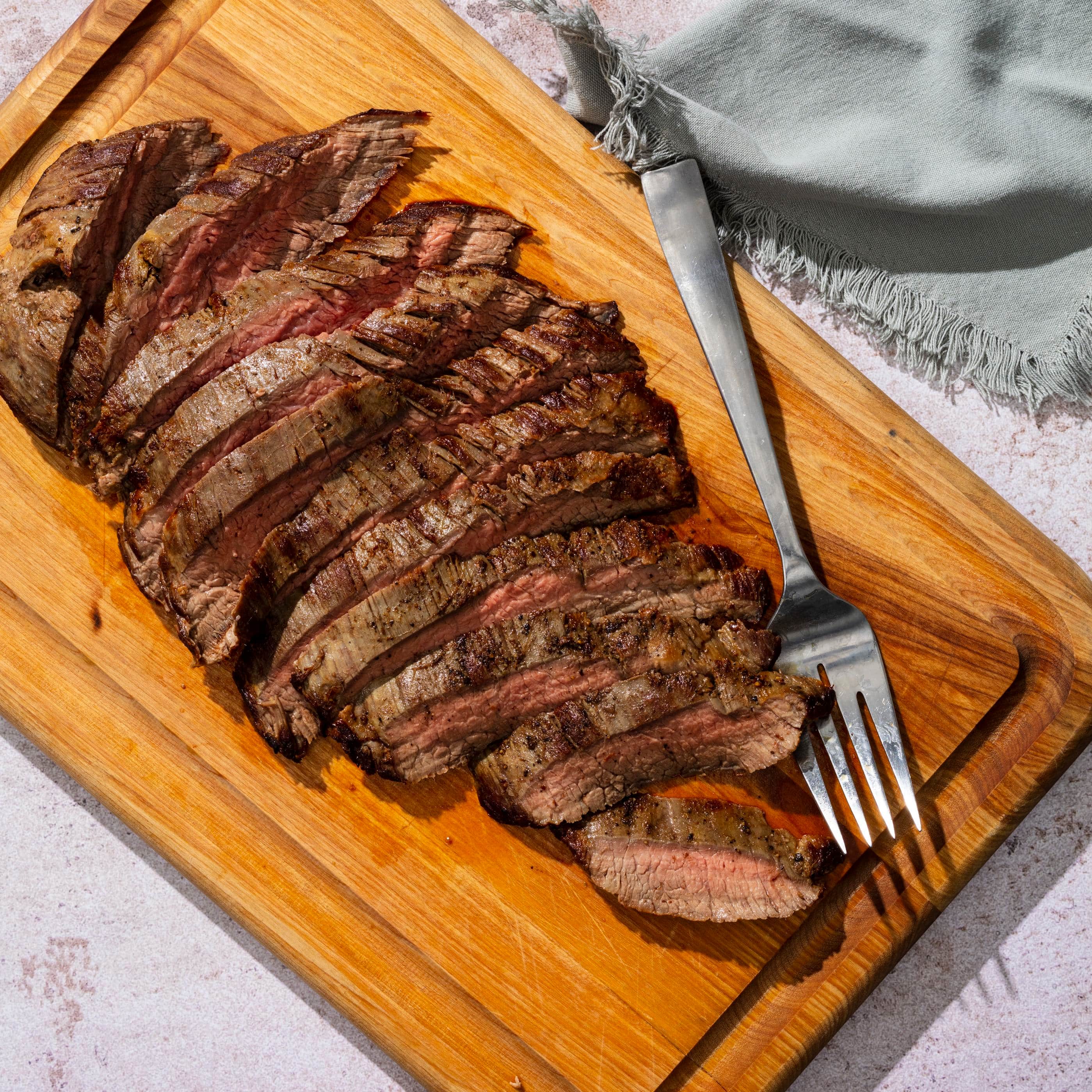 Pan-Roasted Flank Steak with Garlic-Chile Marinade