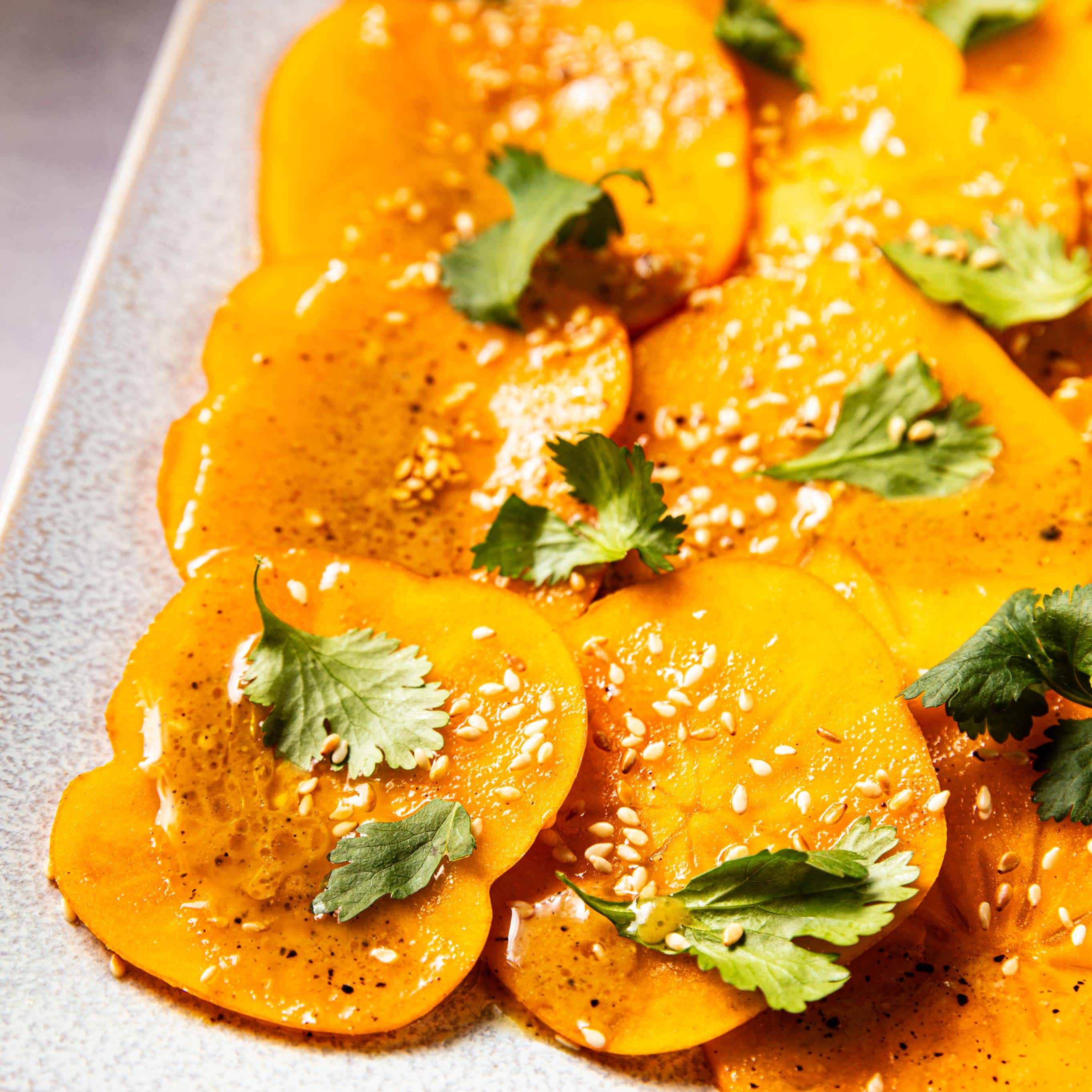 Fuyu Persimmons with Lemon-Miso Dressing | America's Test Kitchen