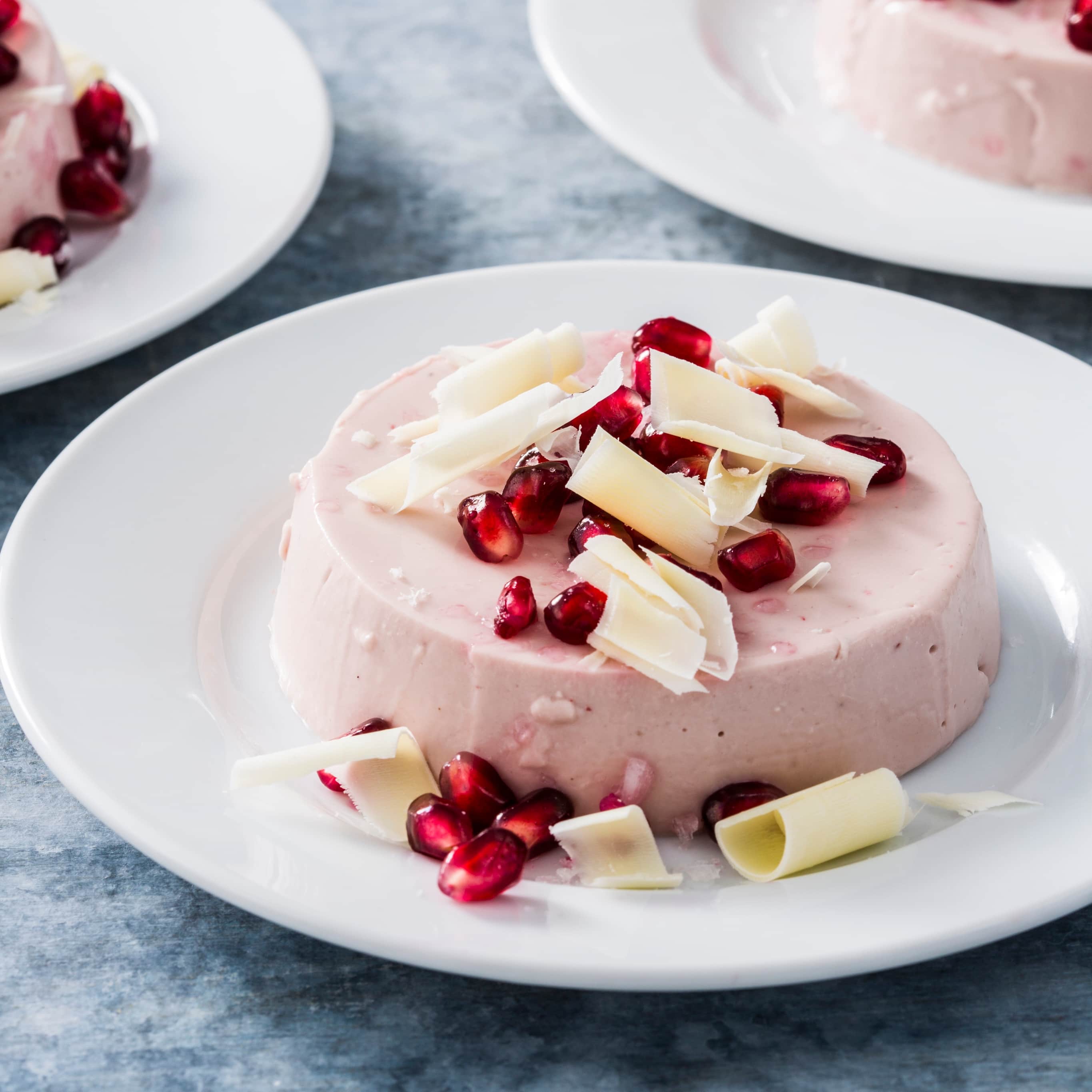 Pink Peppercorn–Pomegranate Panna Cotta