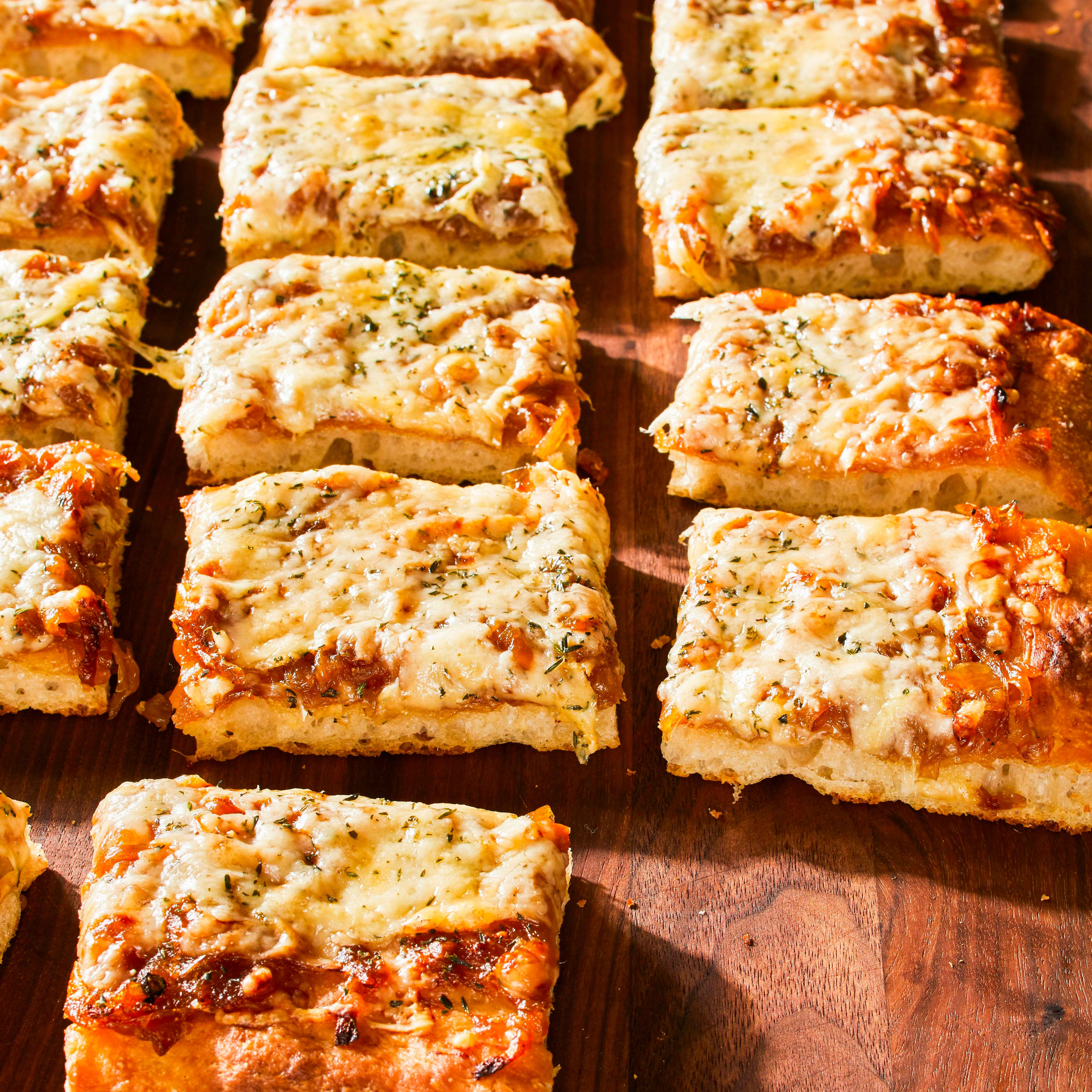 Pizza Bianca with Caramelized Onions and Gruyere