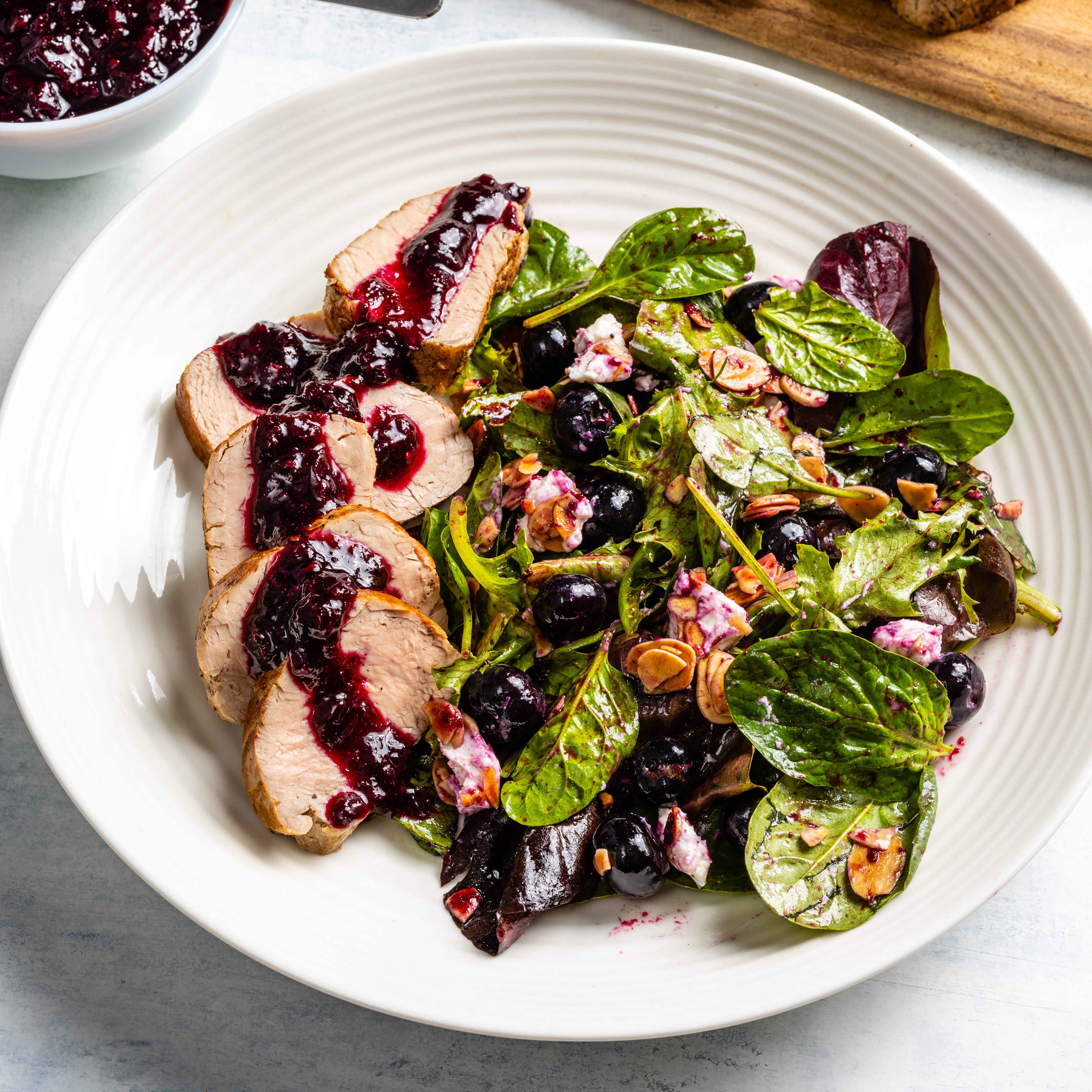 Pork Tenderloin with Blueberry-Ginger Chutney