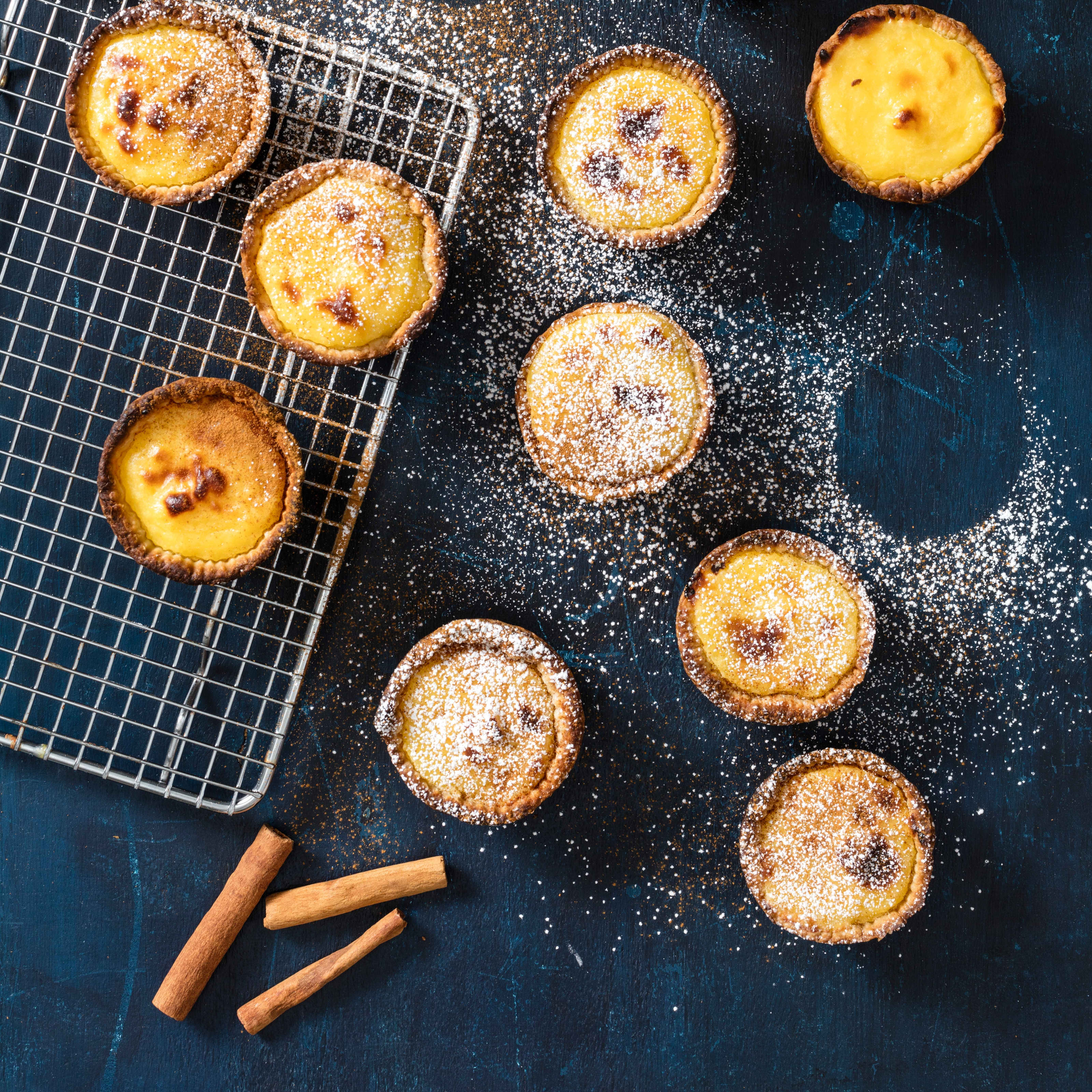 Pastéis de Nata with Puff Pastry (Portuguese Egg Tarts)