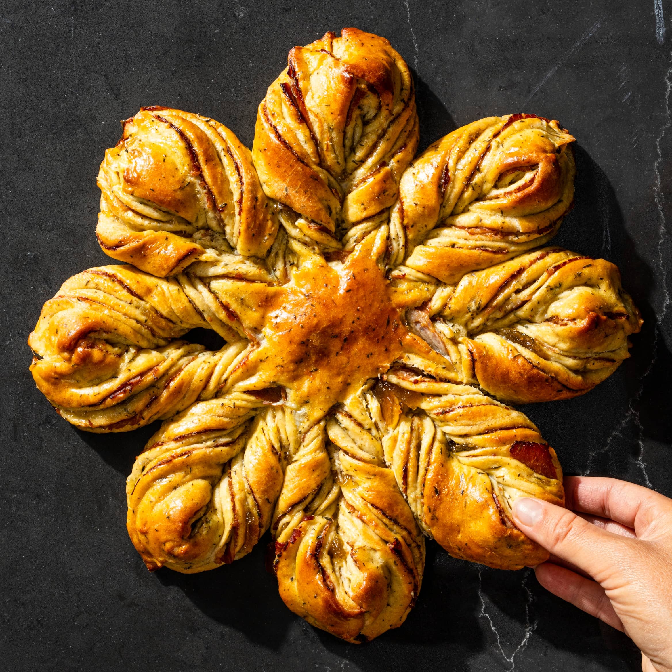 Prosciutto and Fig Pinwheel Bread