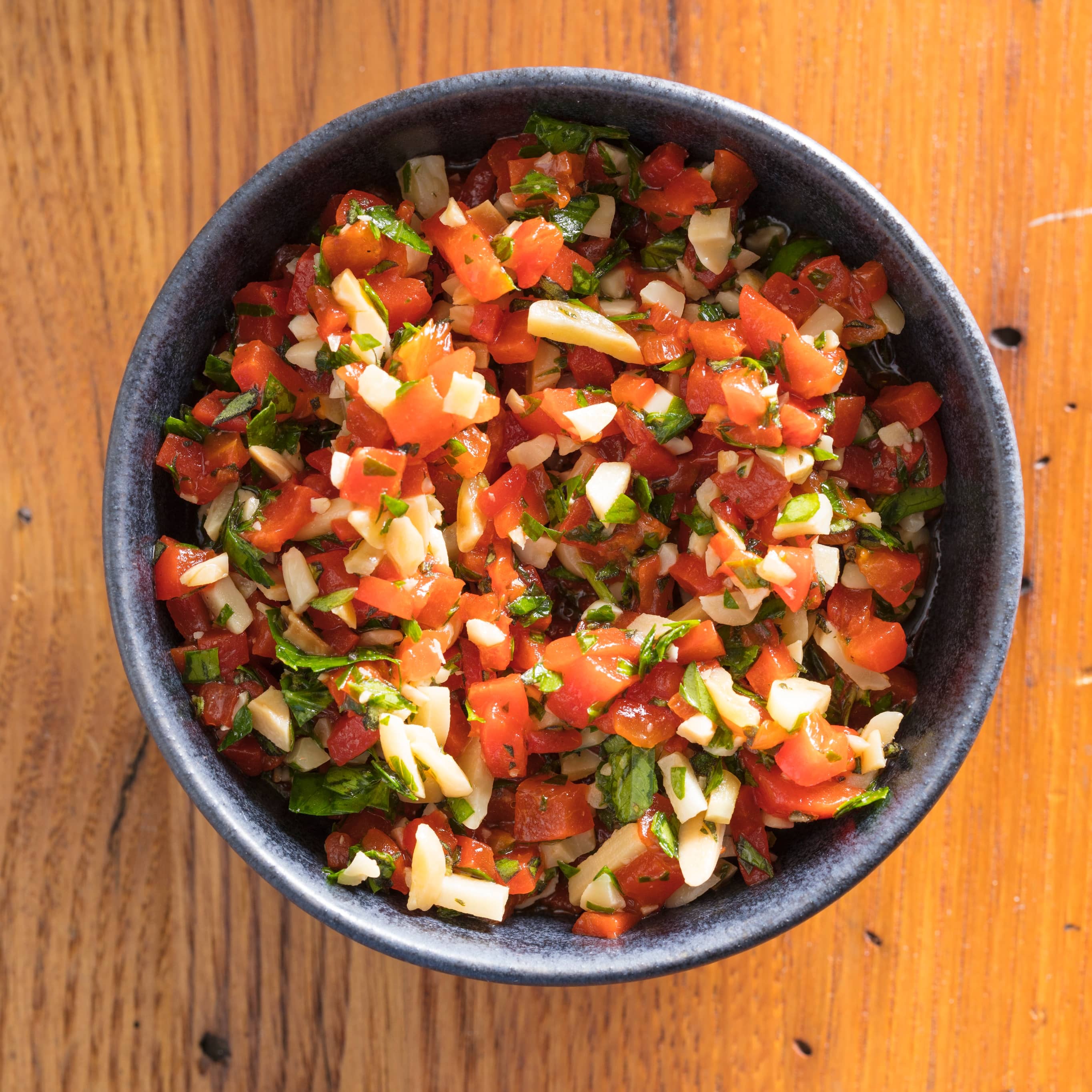 Red Pepper and Almond Relish for Two