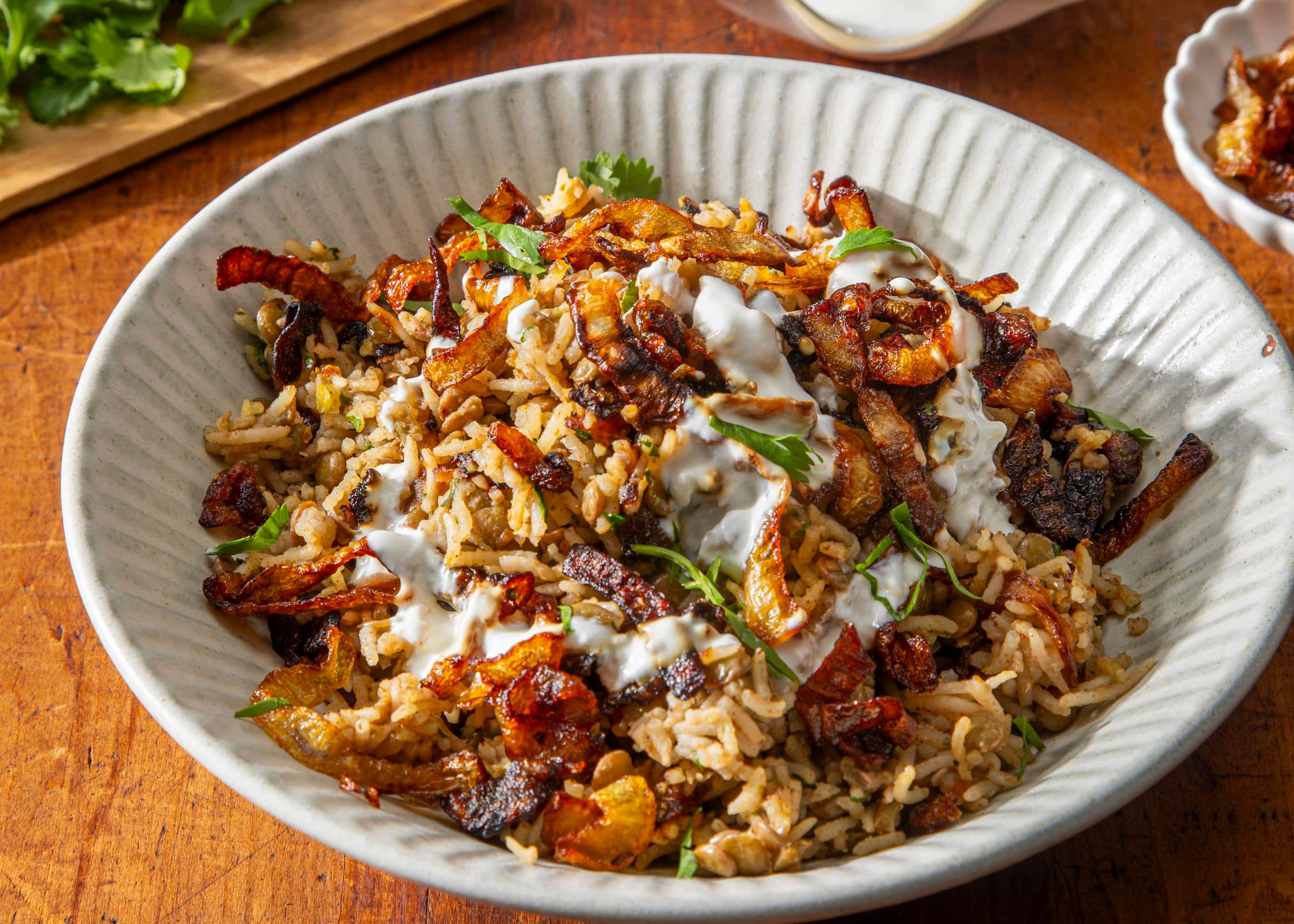 Mujaddara (Rice and Lentils with Crispy Onions)