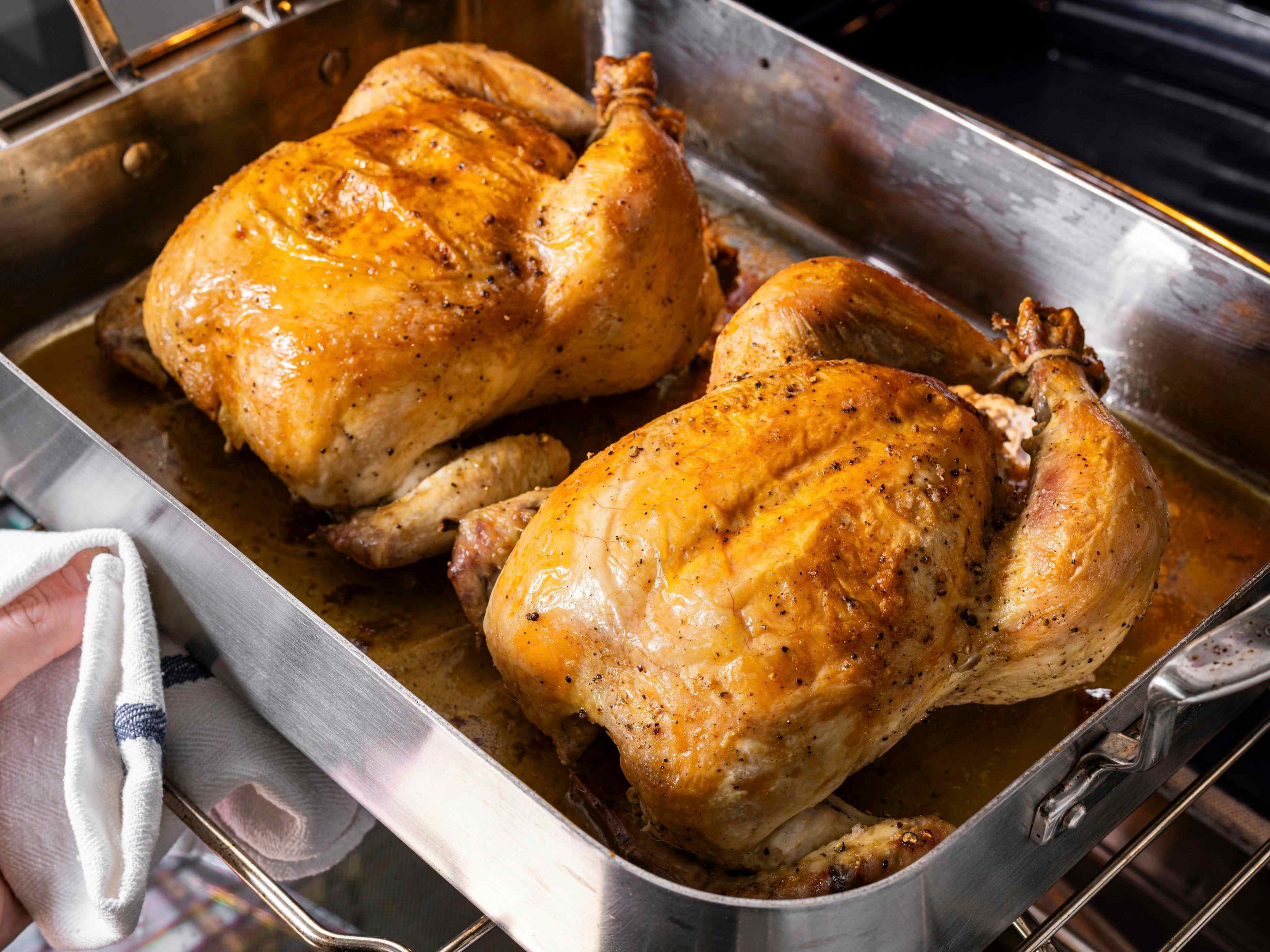 Two-at-a-Time Roast Chickens